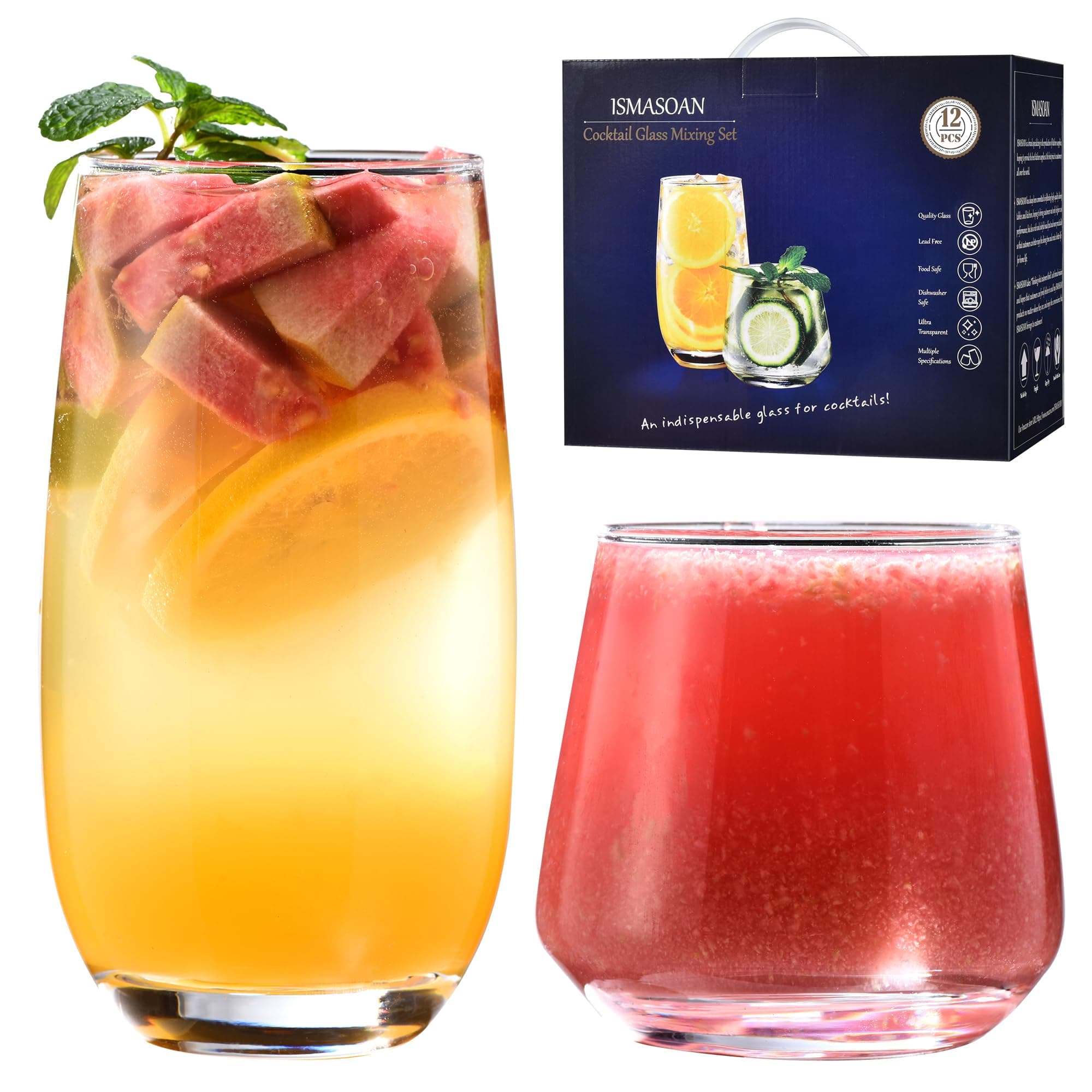 Cocktail Glass Mixing Set