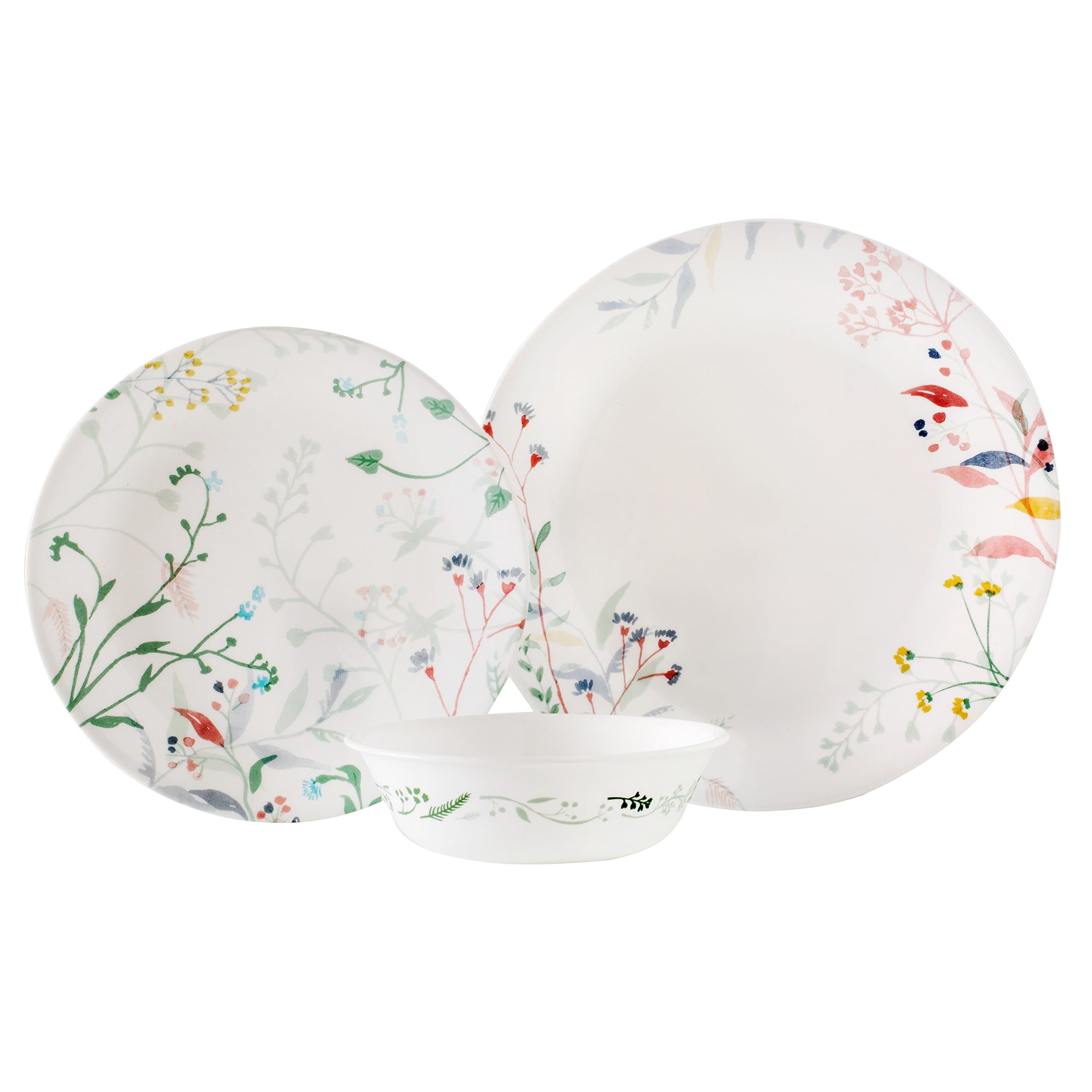 Corelle Monteverde Chip & Break Resistant 12pc Dinner Set, Service for 4, Multi-Colour, 27.94 x 12.38 x 26.67 cm