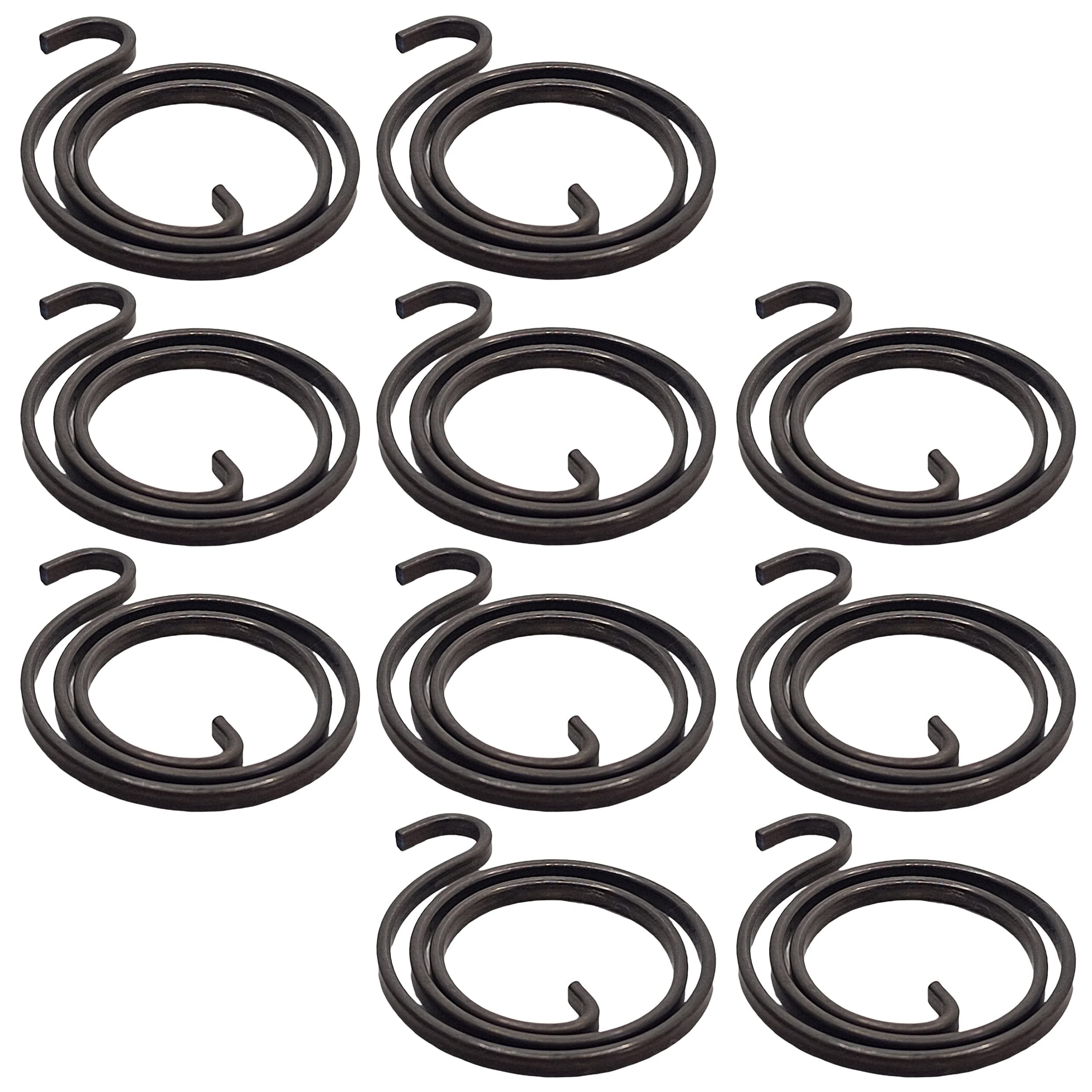 2.5 Turns Door Handle Spring Replacement Parts, 2mm Thick, Metal Construction for Hardware Repair (10 Springs)