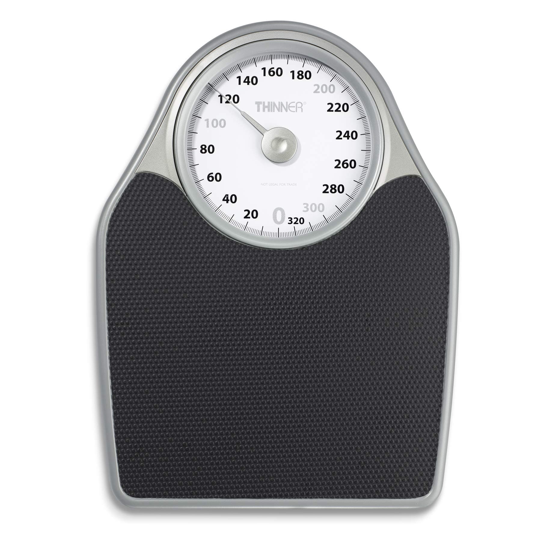 Thinner Extra-Large Dial Analog Precision Bathroom Scale, Analog Bath Scale, Measures Weight Up To 330 Lbs, Black