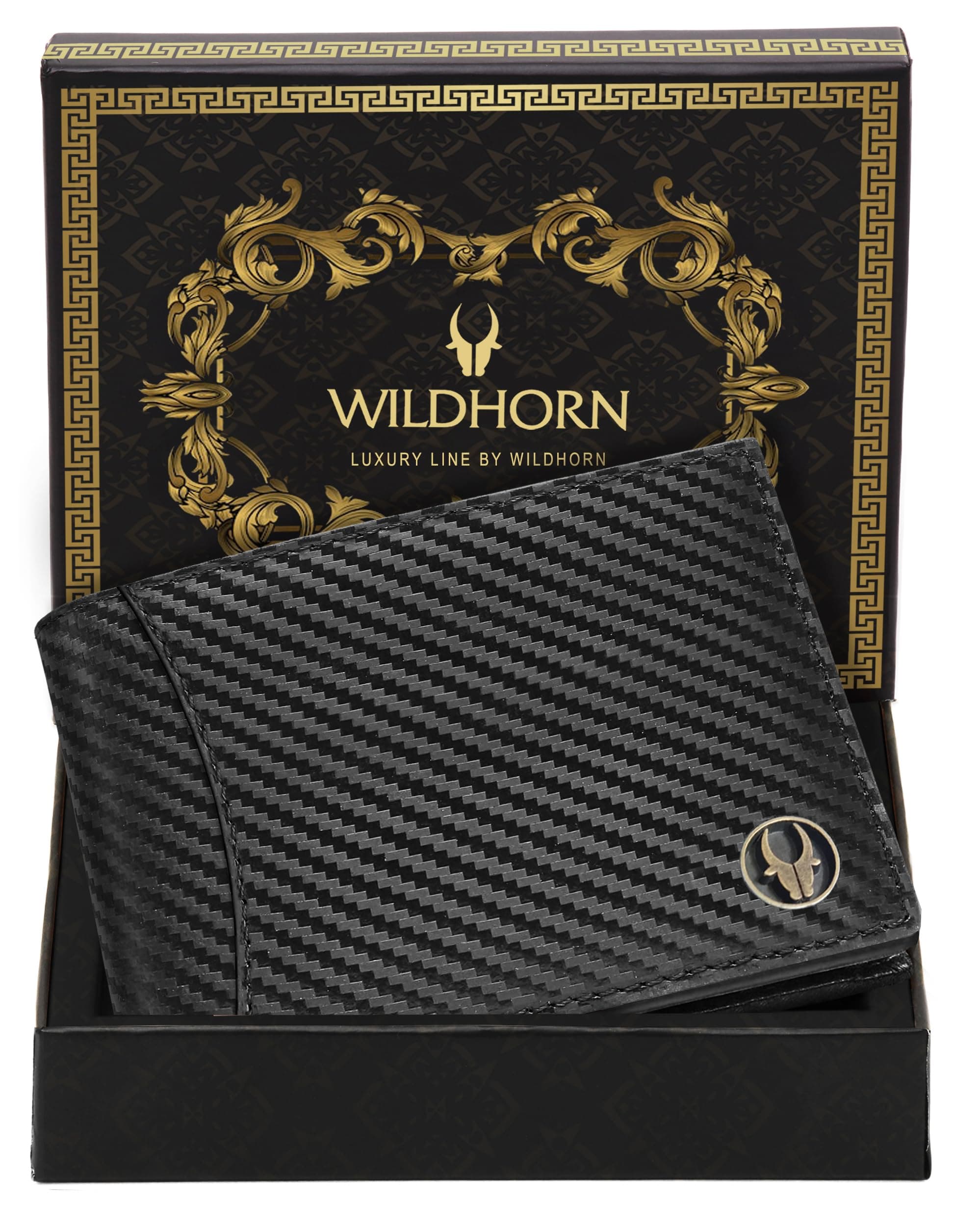 WildHorn Supernova Black Leather Wallet for Men