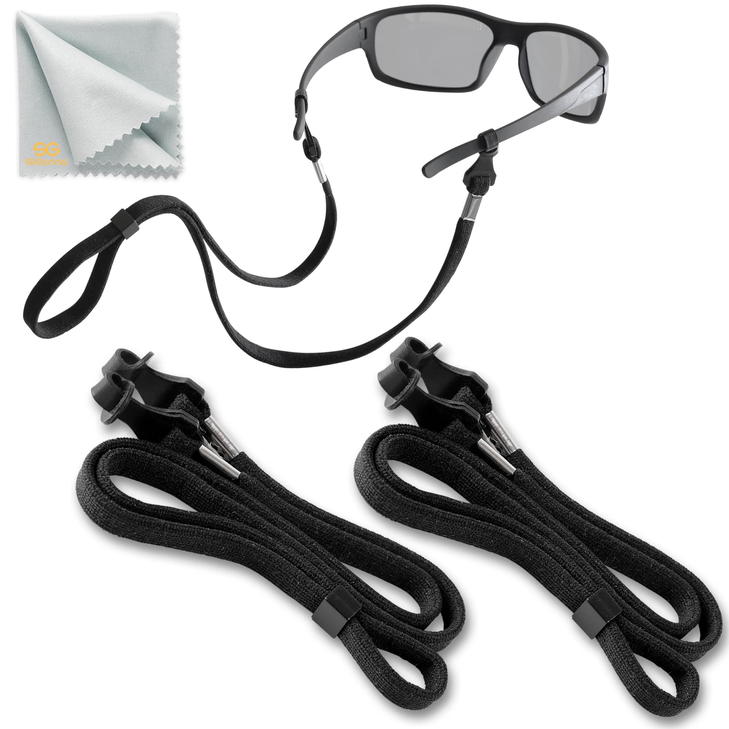 SIGONNA Eye Glasses String Holder Strap - Eyeglass Straps Cords for Men Women - Eyeglass Holders Around Neck - Sunglasses String Chain Lanyard Retainer - 2 Pcs