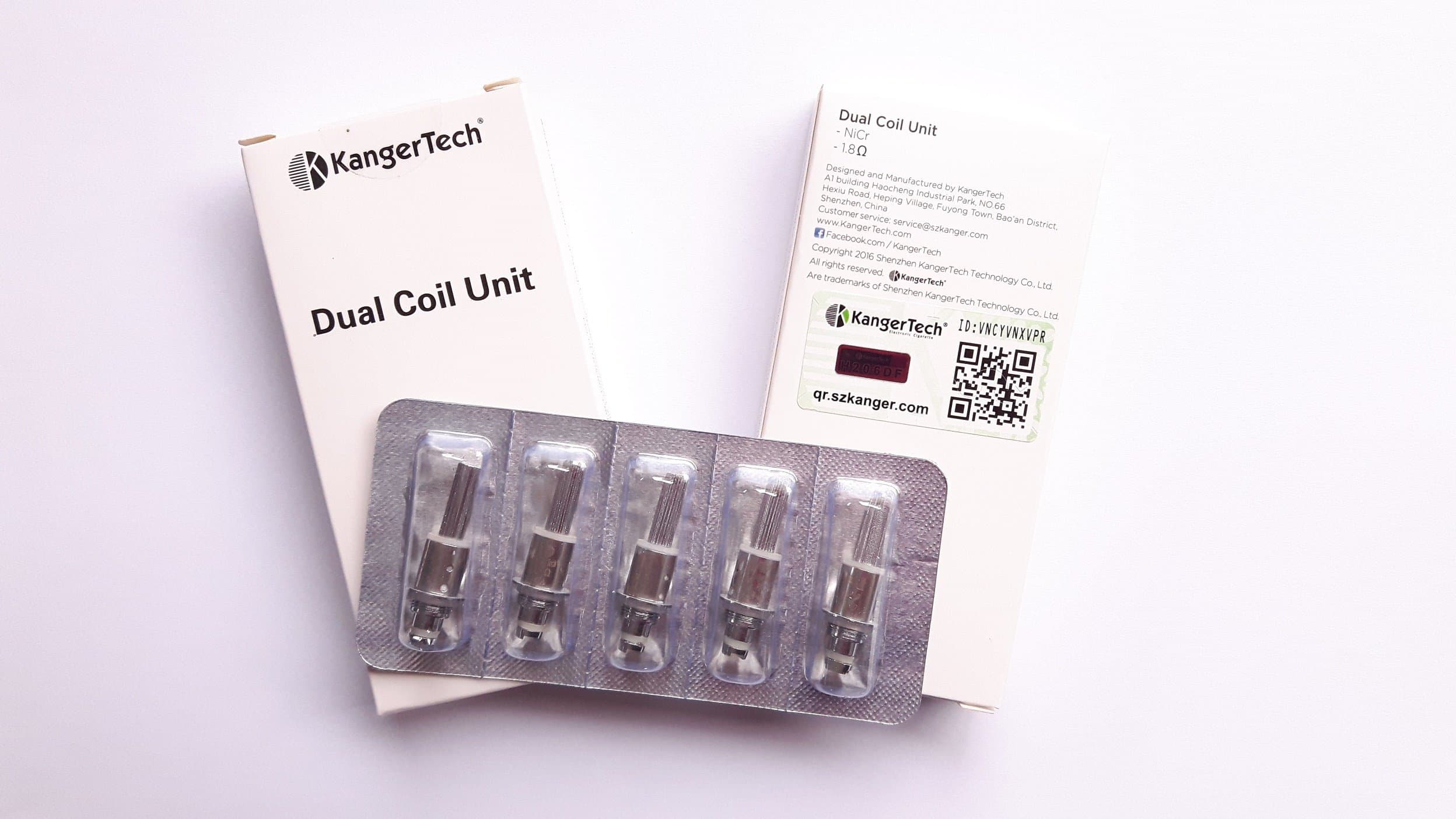 Dual Coil Head 1.8ohm (Pack of 5) for Protank 3, Mini Protank 3, Aerotank, Evod2, Emow