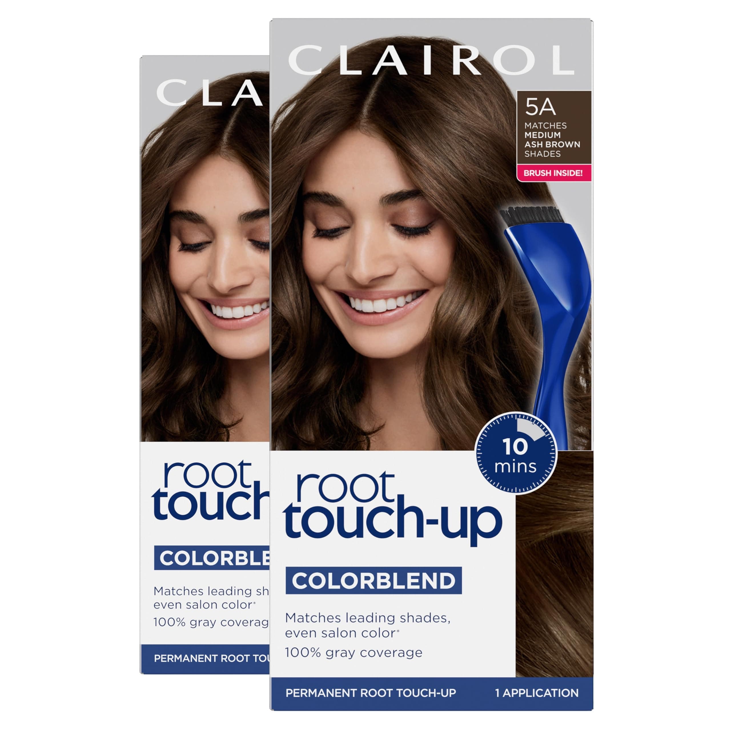 Clairol Permanent Root Touch-Up, 5A Medium Ash Brown Hair Color, 2 Count