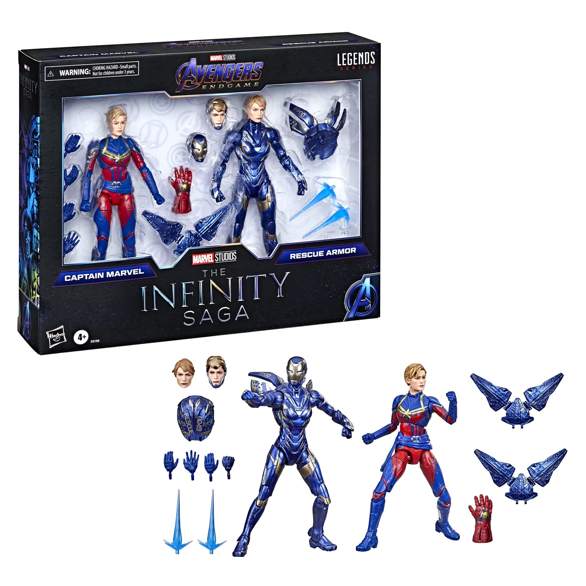 Hasbro F0190 Marvel Legend Series, Infinity Saga, Captain Marvel & Rescue Armor, 6-Inch Action Figure, Authentic