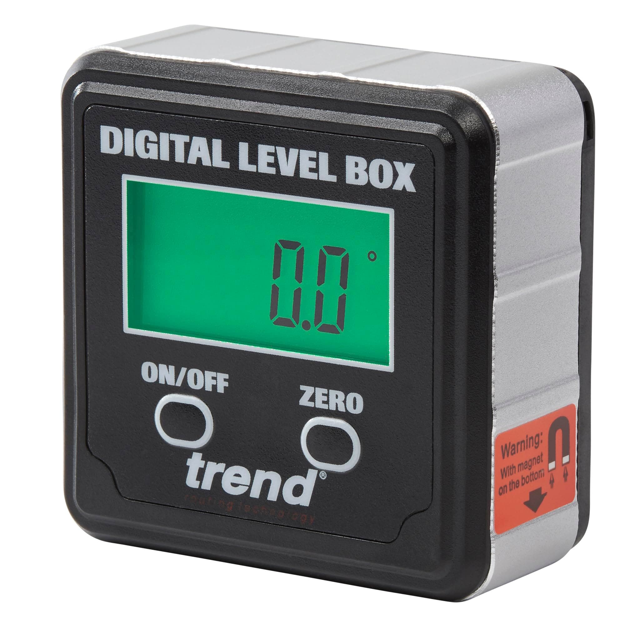 Trend Digital Level Box and Angle Finder (Magnetic Base & LCD Display) for Woodworking and Accurate Table/Miter Saw Angle Setting, Black, DLB