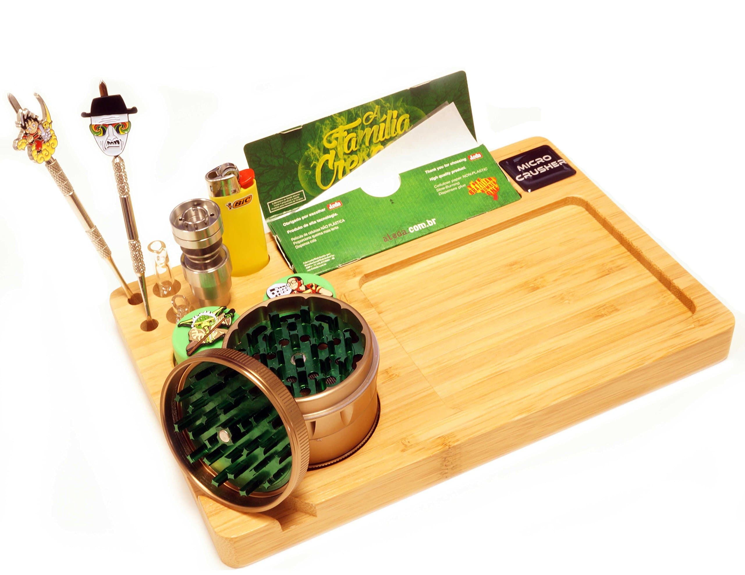 Micro Crusher High Quality Bamboo Rolling Tray Item # RT-001