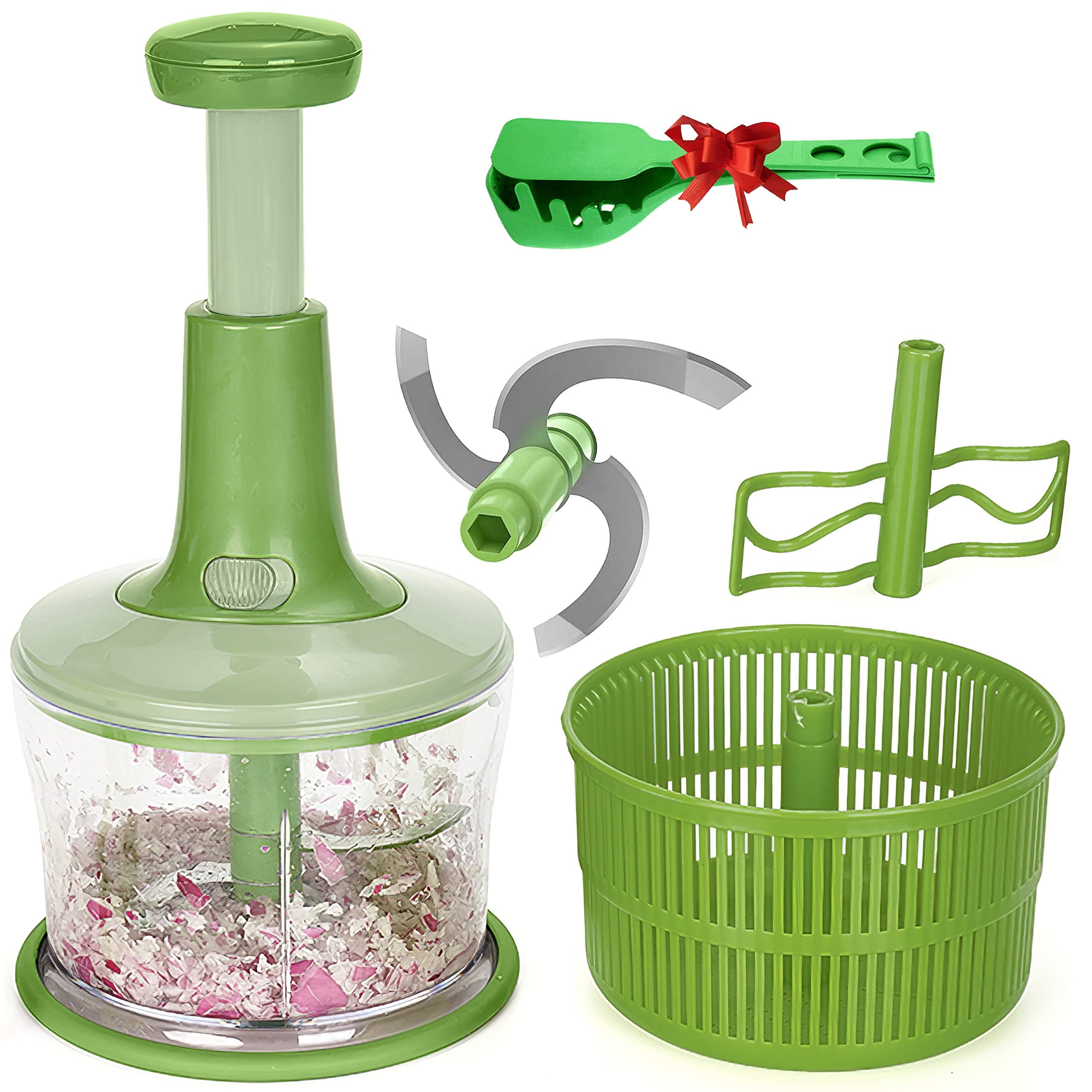 kitchen Manual Meat Grinder Mincer Multi-function Mince Vegetables Shredder Slicer Cutter Manual Food Chopper+ free Multifunction Kitchen tool