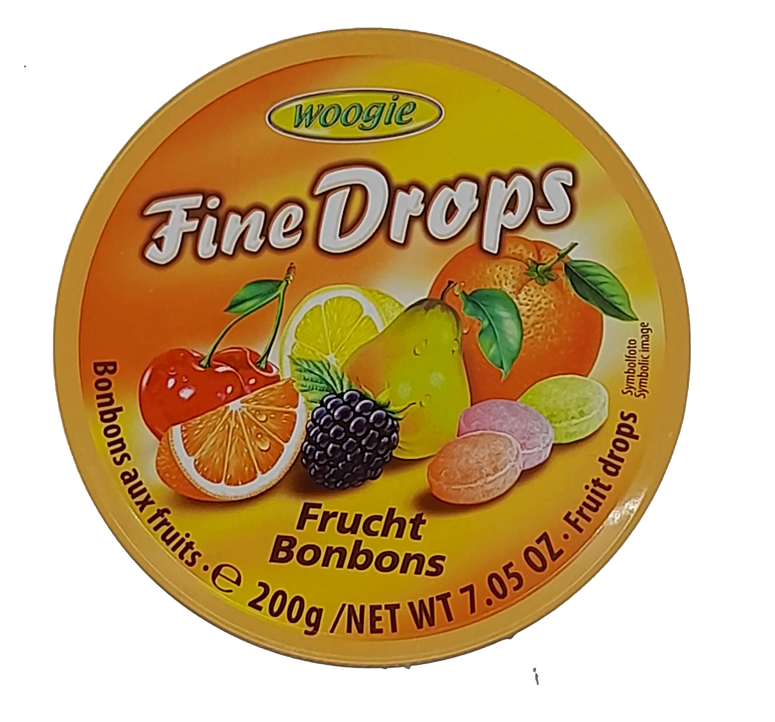 WOOGIE Fine Drops Fruit Mix Candies 200g