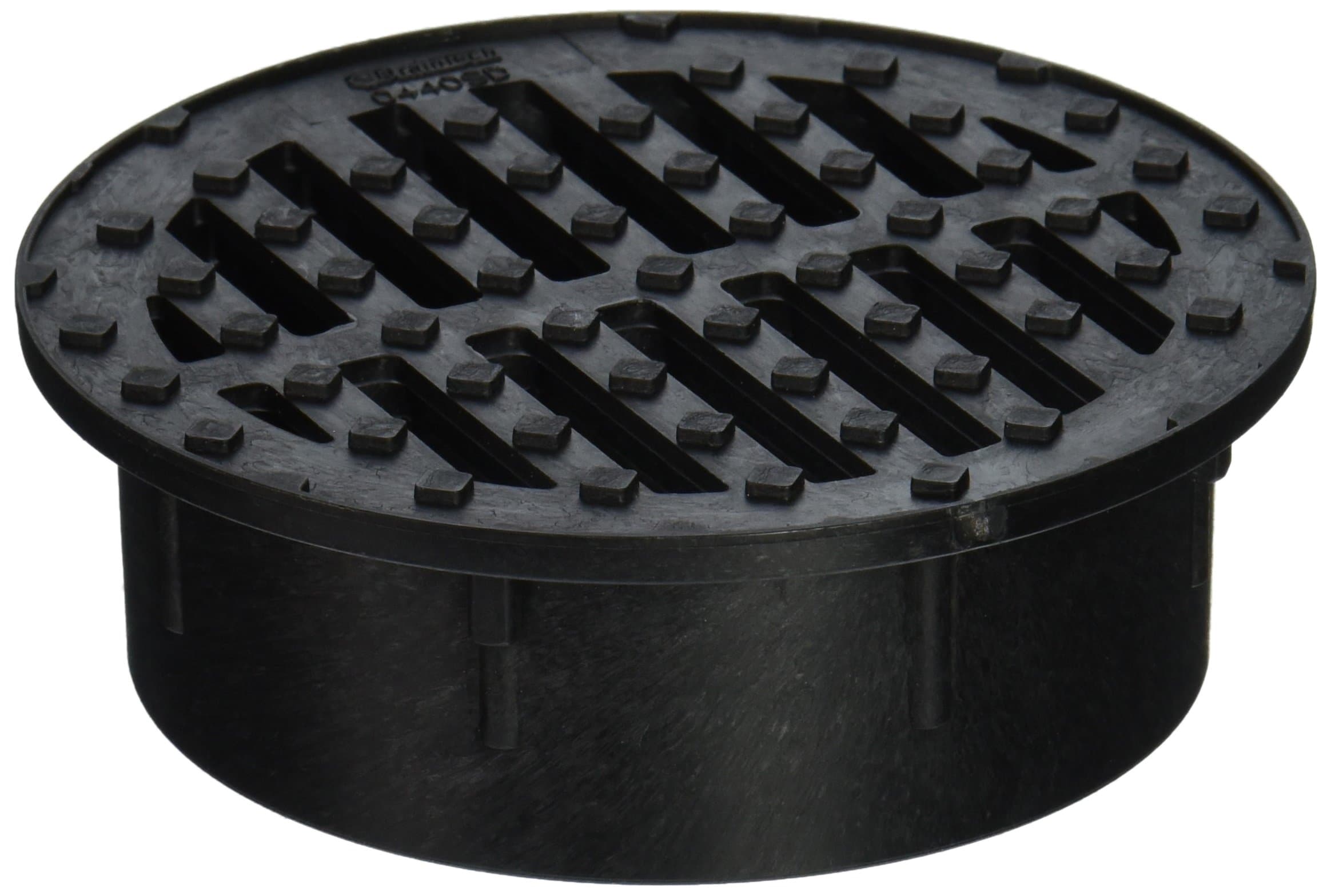 Nds Round Grate Corrugated 4 " Black Pvc