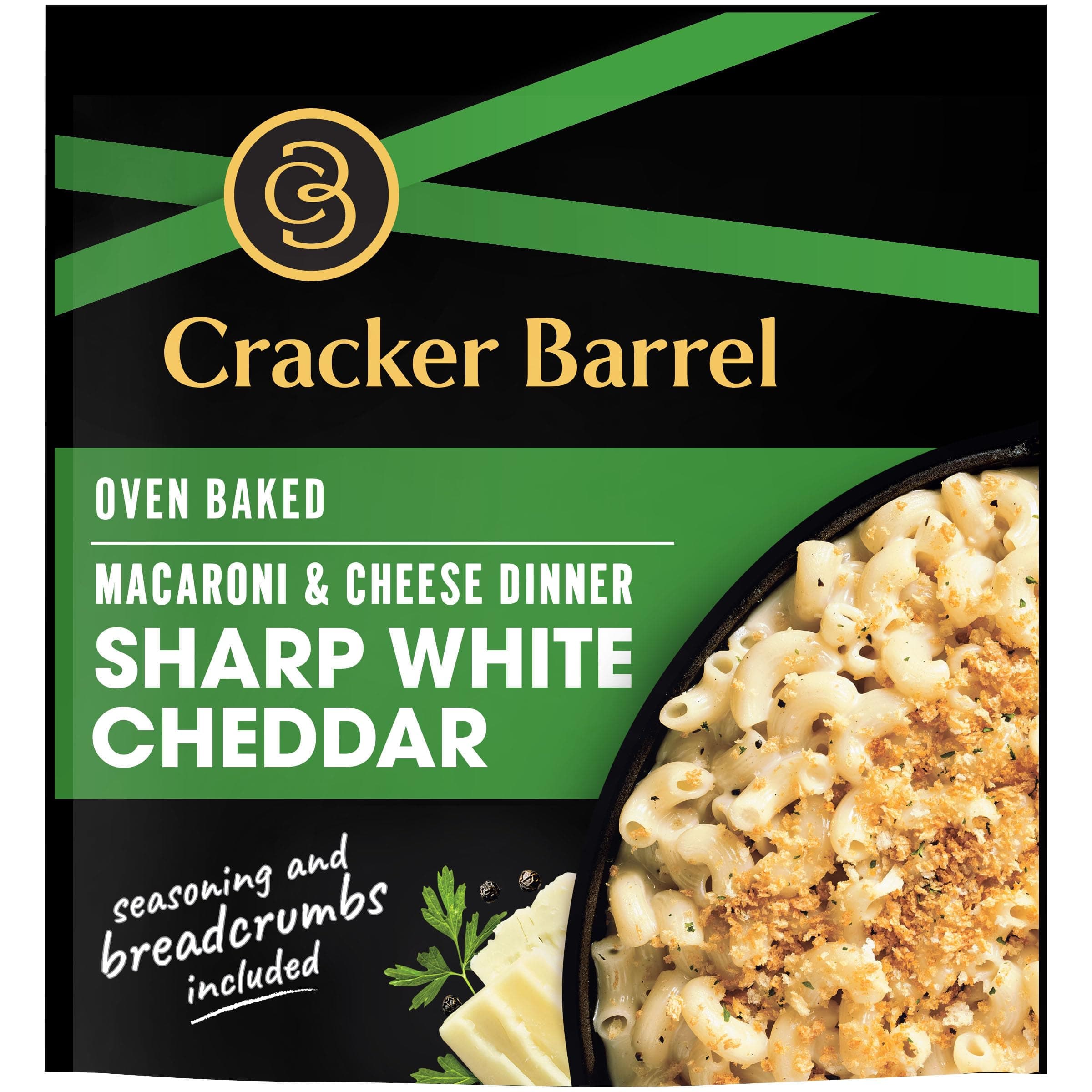 Oven Baked Mac and Cheese, 1 Pouch, for Easy Dinner or Dinner Sides, Sharp White Cheddar Flavor, No Artificial Flavors or Dyes, 12.3 oz