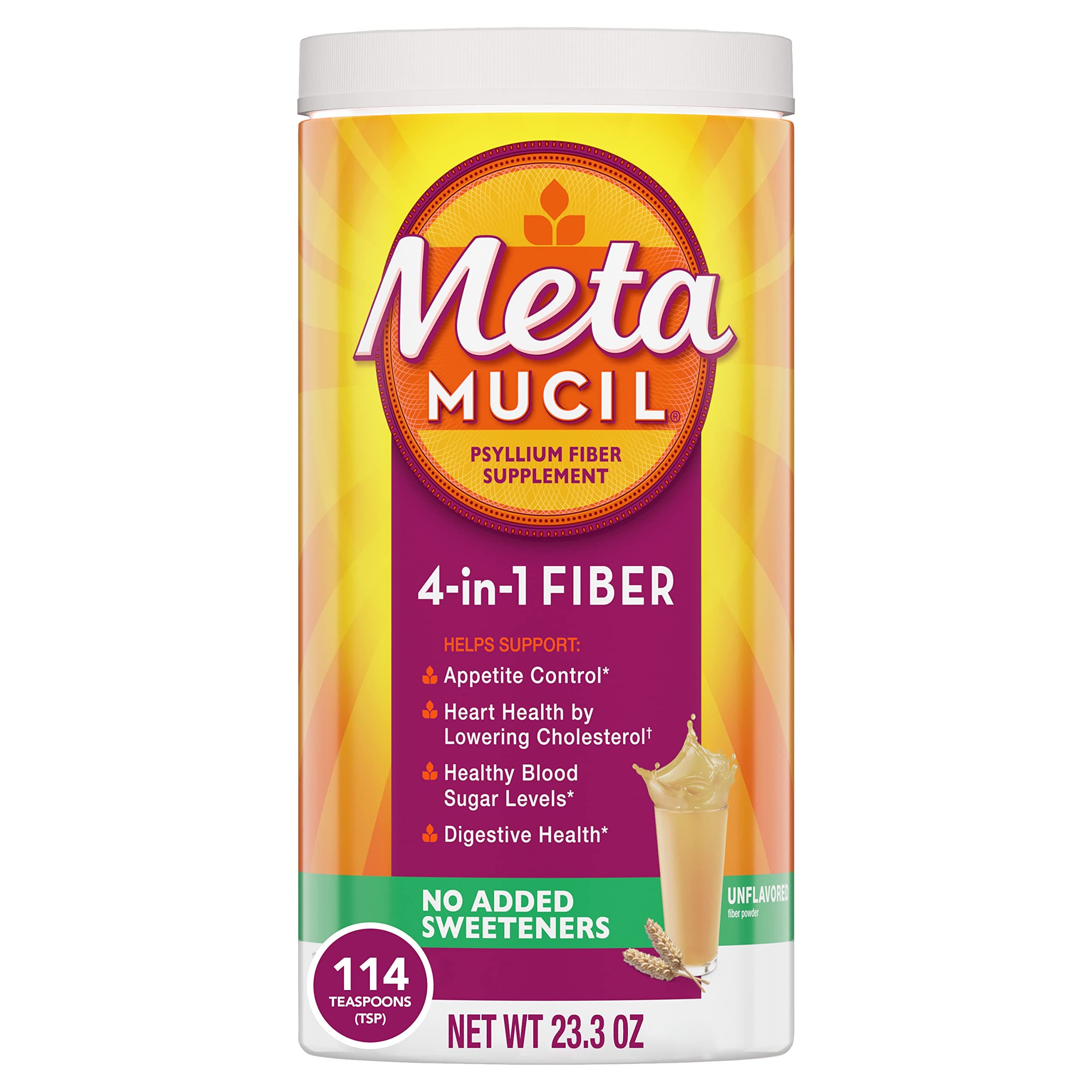 Metamucil Smooth Texture Sugar Free Unflavored Each 114 Count (Pack of 1)