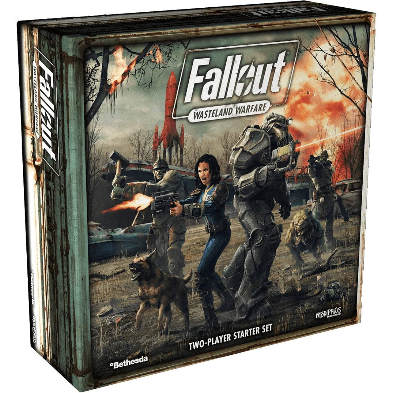 Entertainment Fallout: Wasteland Warfare - Two Player Starter Strategy Boxed Board Game Ages 12 & Up (Officially Licensed Fallout Miniatures Game)