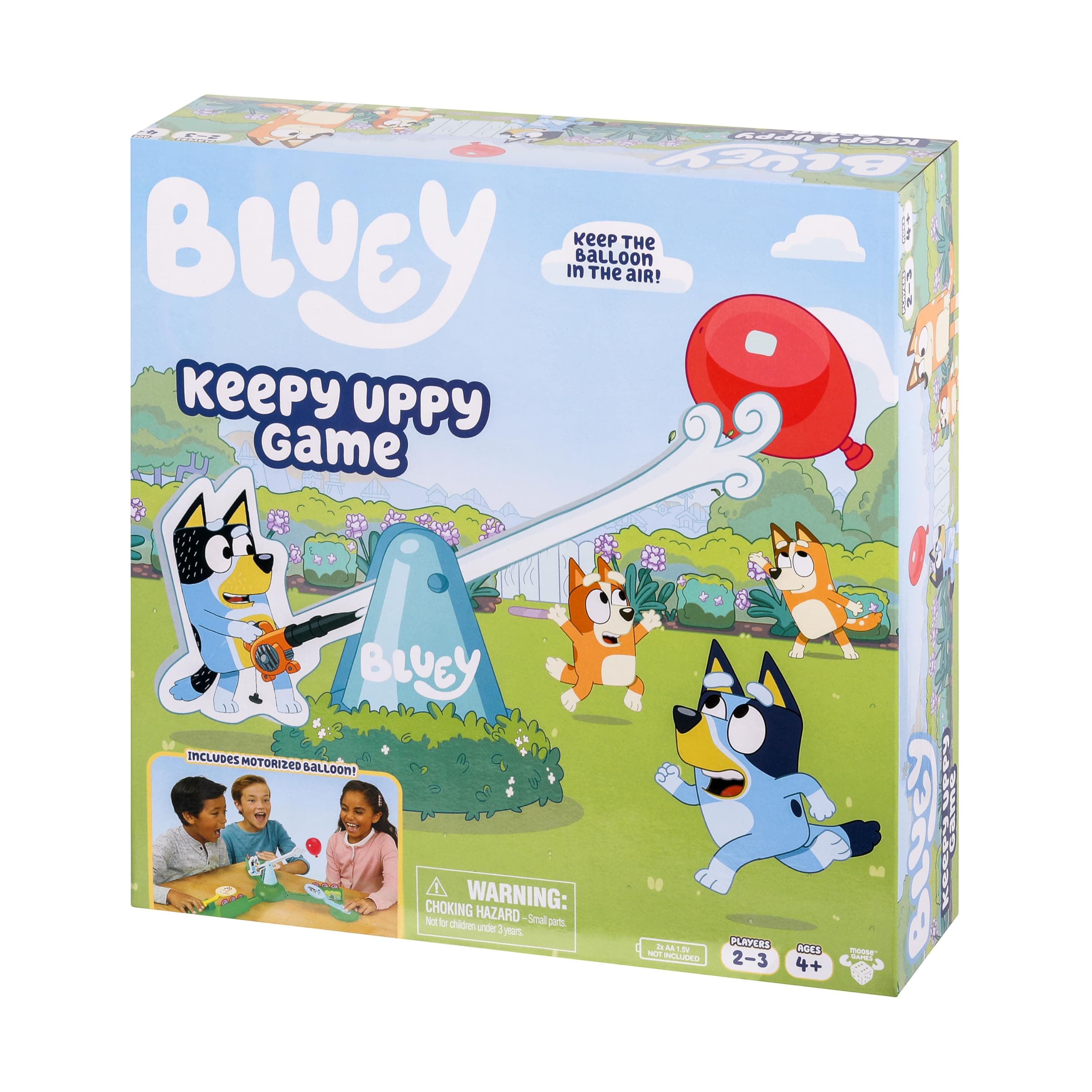 Bluey Keepy Uppy Game, Motorized Toddler Game with Bingo and Chilli Character Paddles, Games for 4+ Year Olds