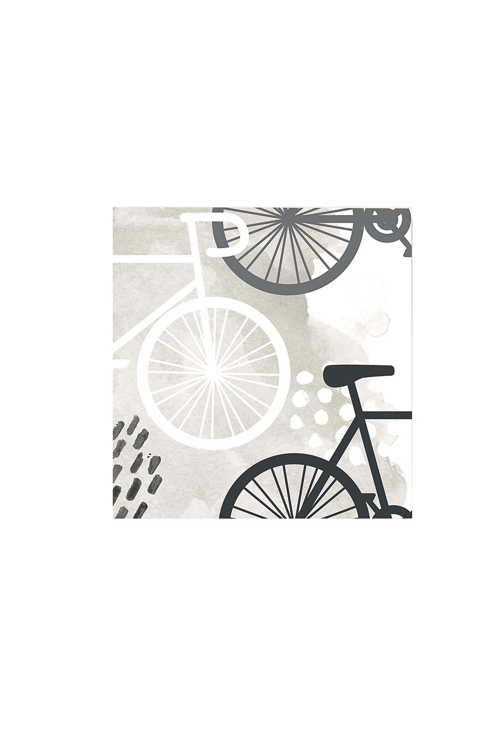 Command Decor 09GRY Damage-Free Wall Tiles, Big Bikes