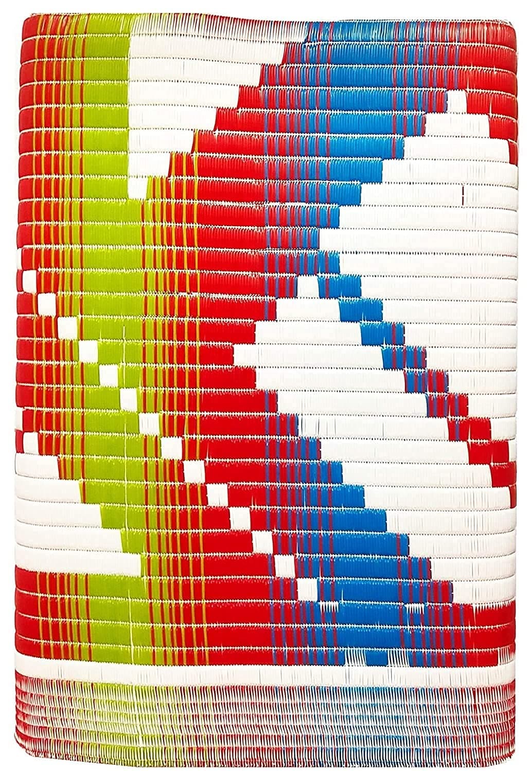 Geovik Plastic Striped Beach Mat (Multicolour, 6x6 ft)