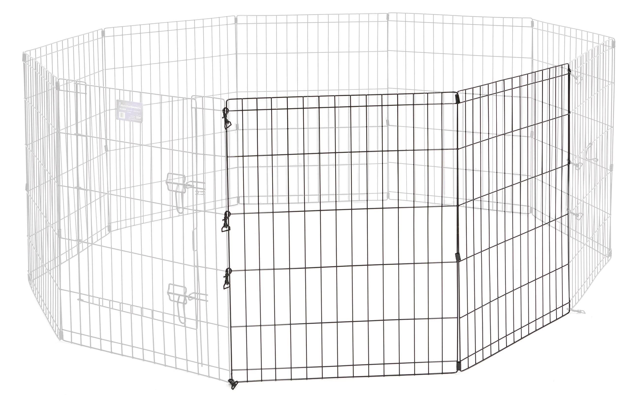 Universal Pet Playpen 2-Panel Extension Kit | Fits Metal 30-Inch Dog Pens | Kit Measures, 24x30 Inch (Pack of 2)