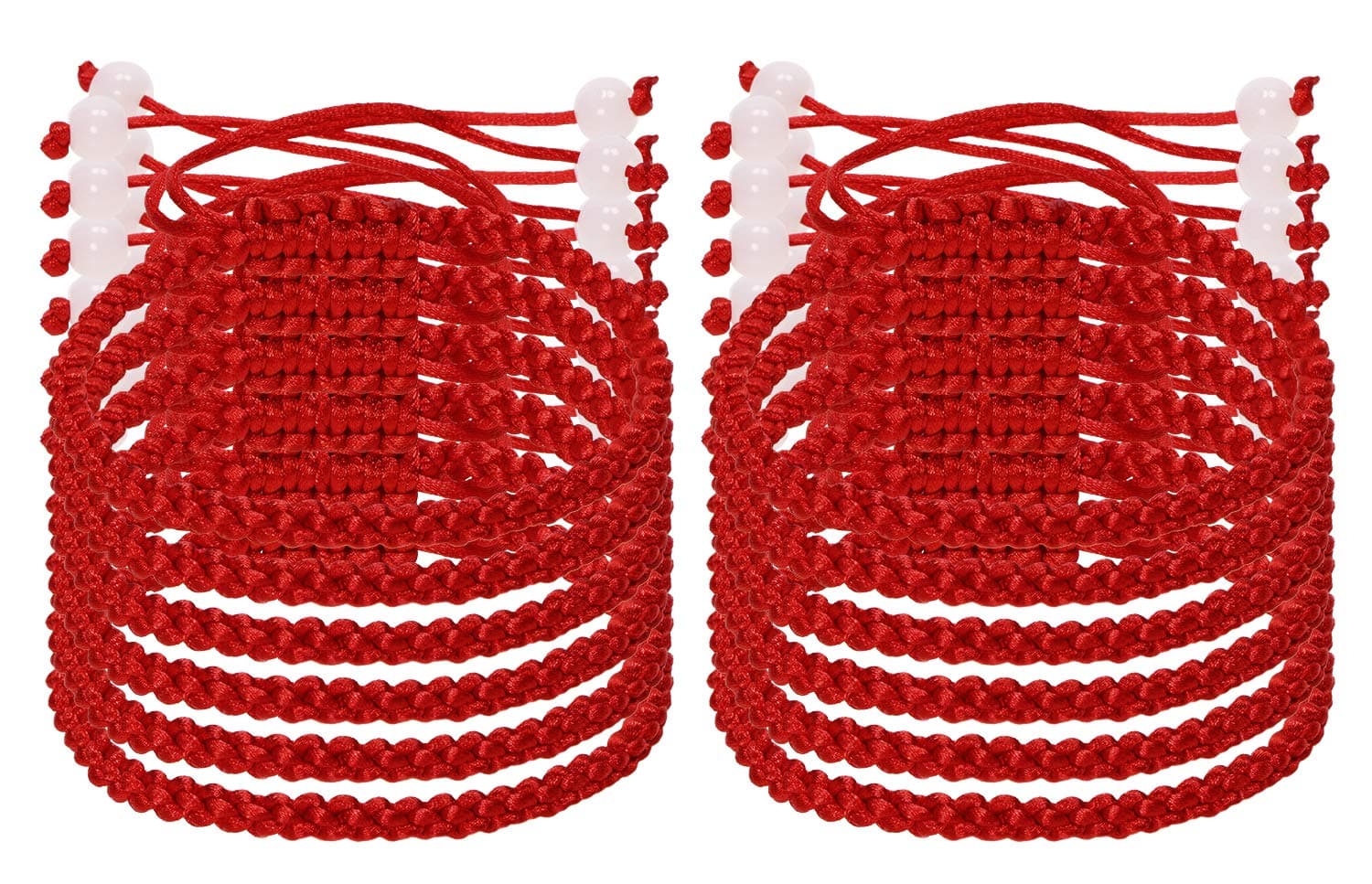 Red Hand String Bracelet 12Pcs Adjustable Braided Lucky Cord Bracelet Strap for Protection Success Friendship Graduation Birthday Lovers Gift For Men Women Adults