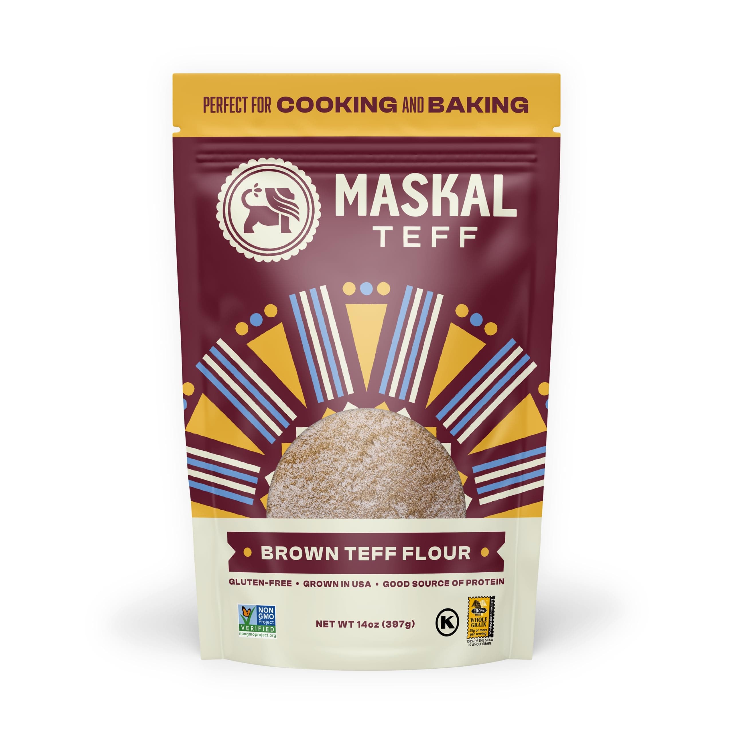 Maskal Teff, Teff Flour Brown, 14 Ounce