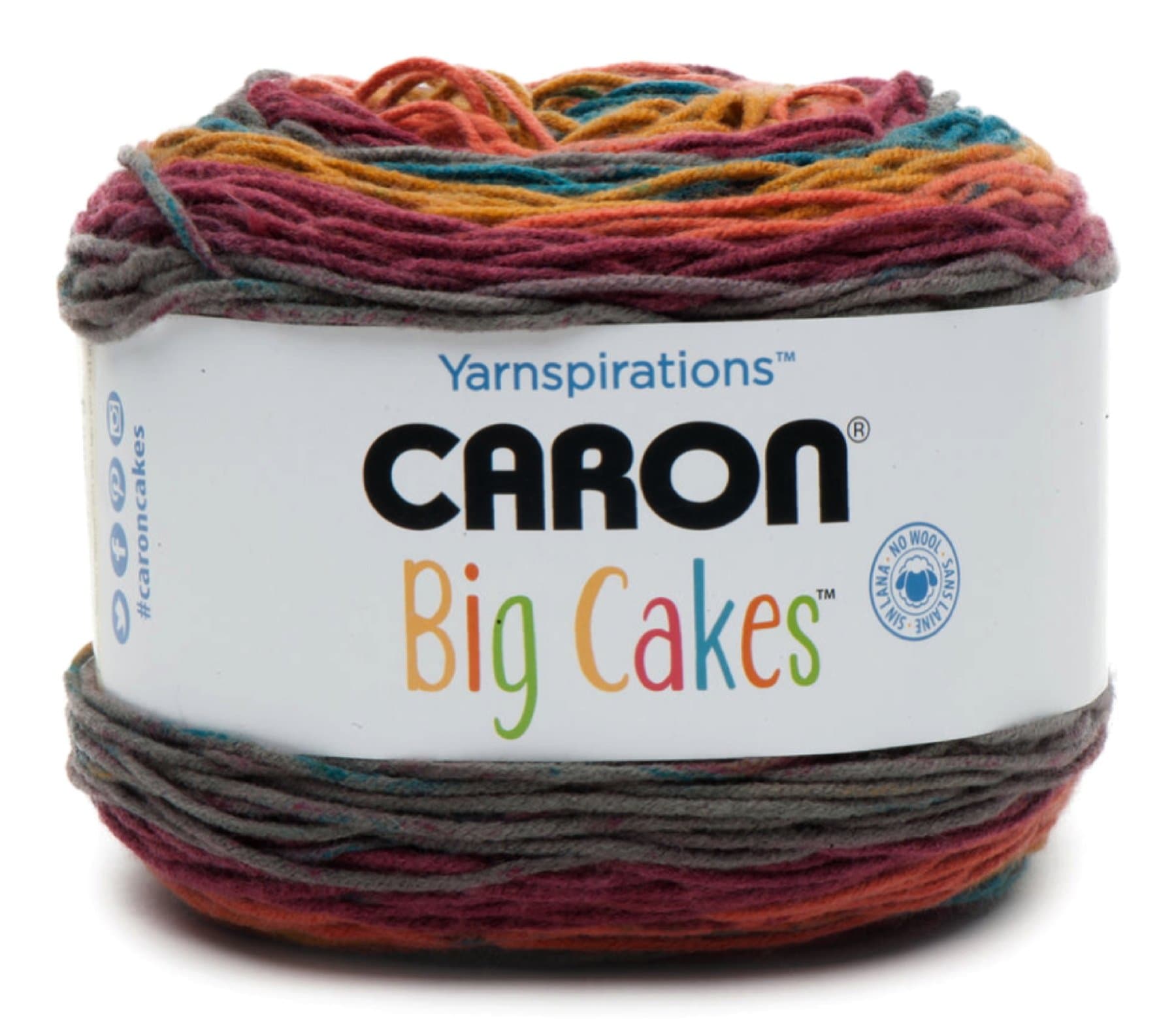 Big Cakes Self Striping Yarn ~ 603 yd/551 m / 10.5oz/300 g Each (Toffee Brickle)