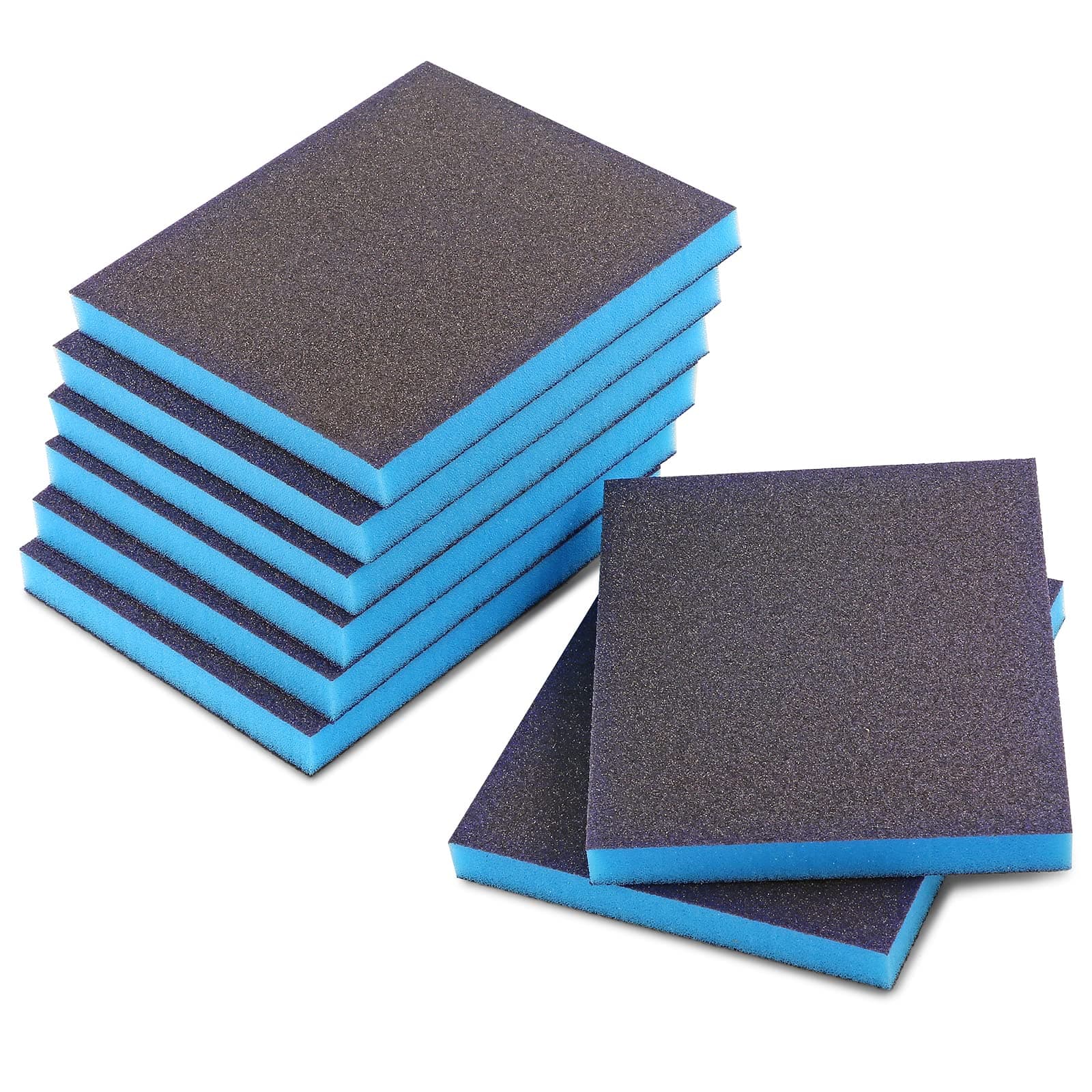 8Pcs 80 Grit Sanding Sponge, Coarse Sanding Blocks Washable and Reusable, Wet Dry Sandpaper Sponge for Wood Metal FurniturePaint and Drywall