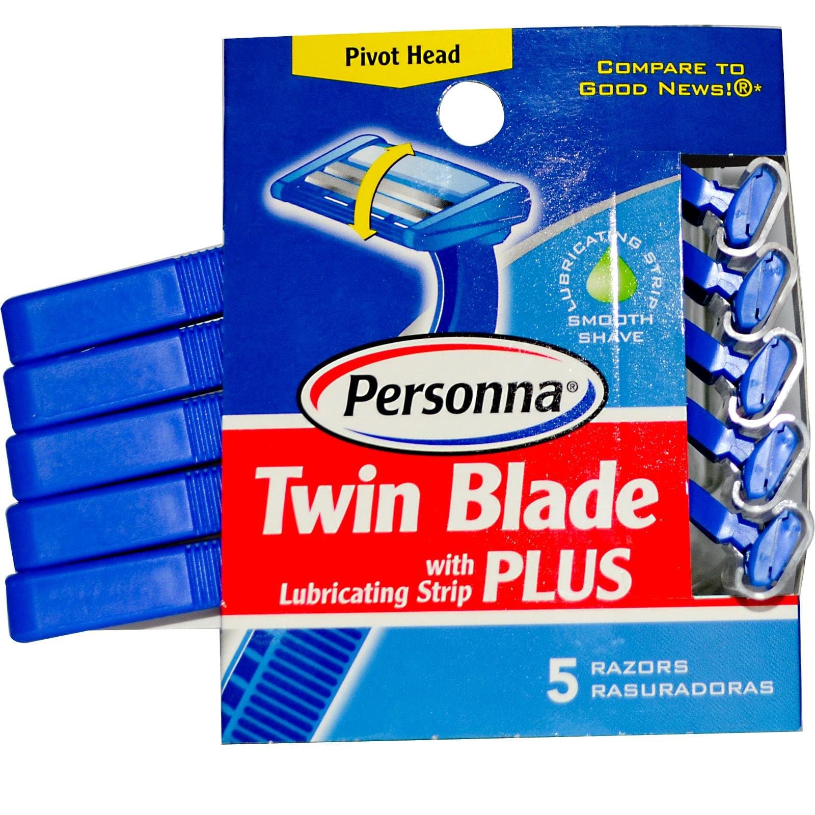 Twin Blade Plus with Lubricating Strip, 5 Razors