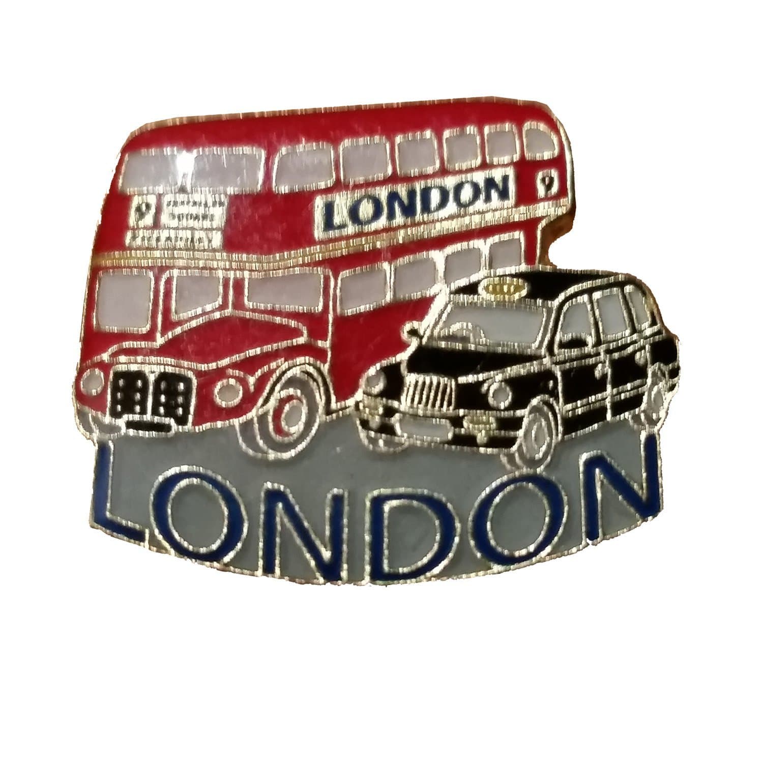 Charming British Double Decker Lapel Pin Routemaster / Route Master Bus and Taxi Cab London, England UK Souvenir! Souvenir / Speicher / Memoria! Red and Black Metal and Enamel London, England British UK Collectable Route Master / Routemaster / Double Decker Bus / Coach and Taxi / Cab Lapel Pin! A Cute, Detailed British Souvenir! Épinglette / Anstecknadel / Spilla / Perno de la Solapa!