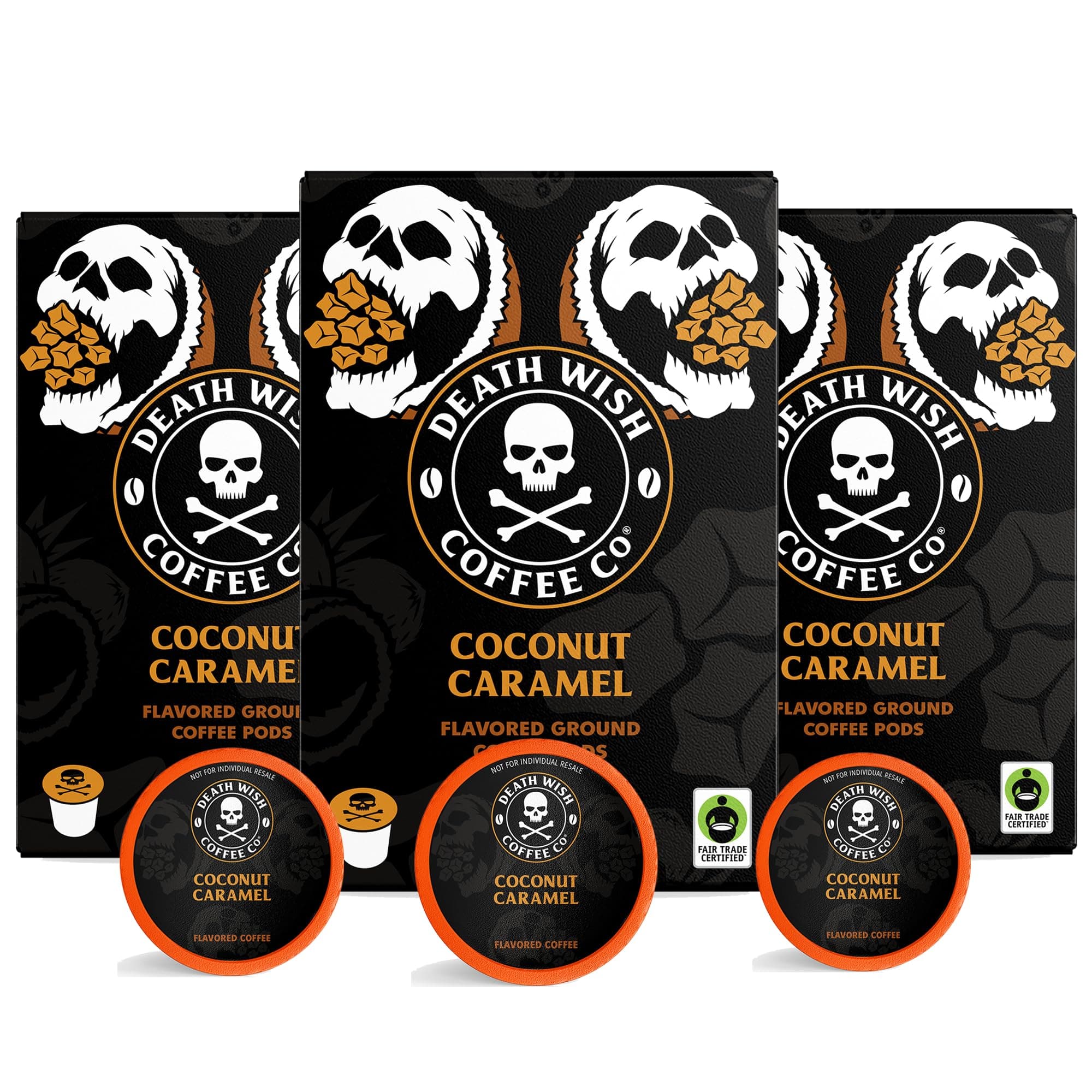 Death Wish Coffee, Coconut Caramel Coffee Pods (30 Count)
