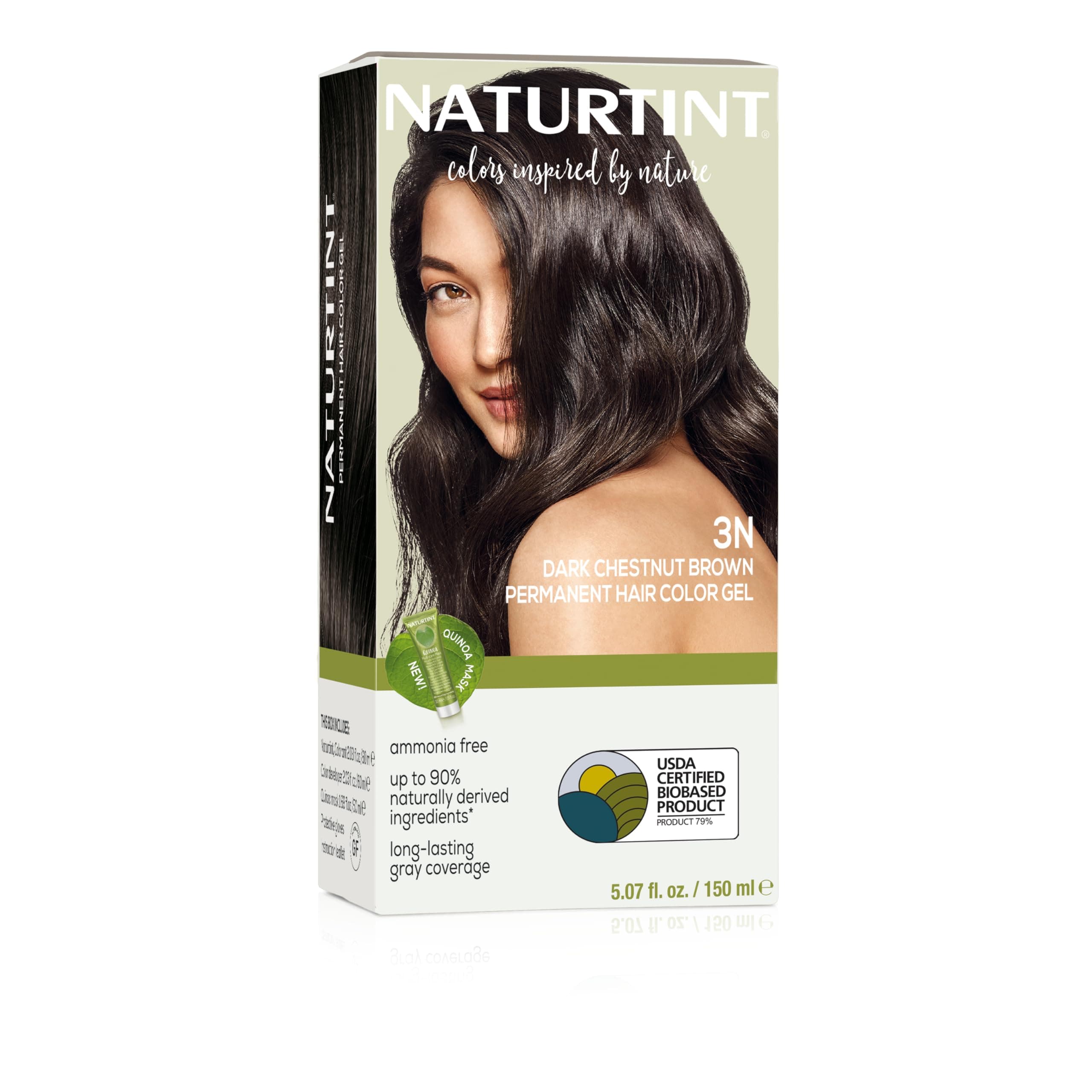 Permanent Hair Colour | For Long Lasting Grey Coverage | Intense & Radiant Colour Shine | Enriched With Natural Ingredients | Free From Ammonia & Paraffin | 3N-Dark Chestnut Brown 170Ml