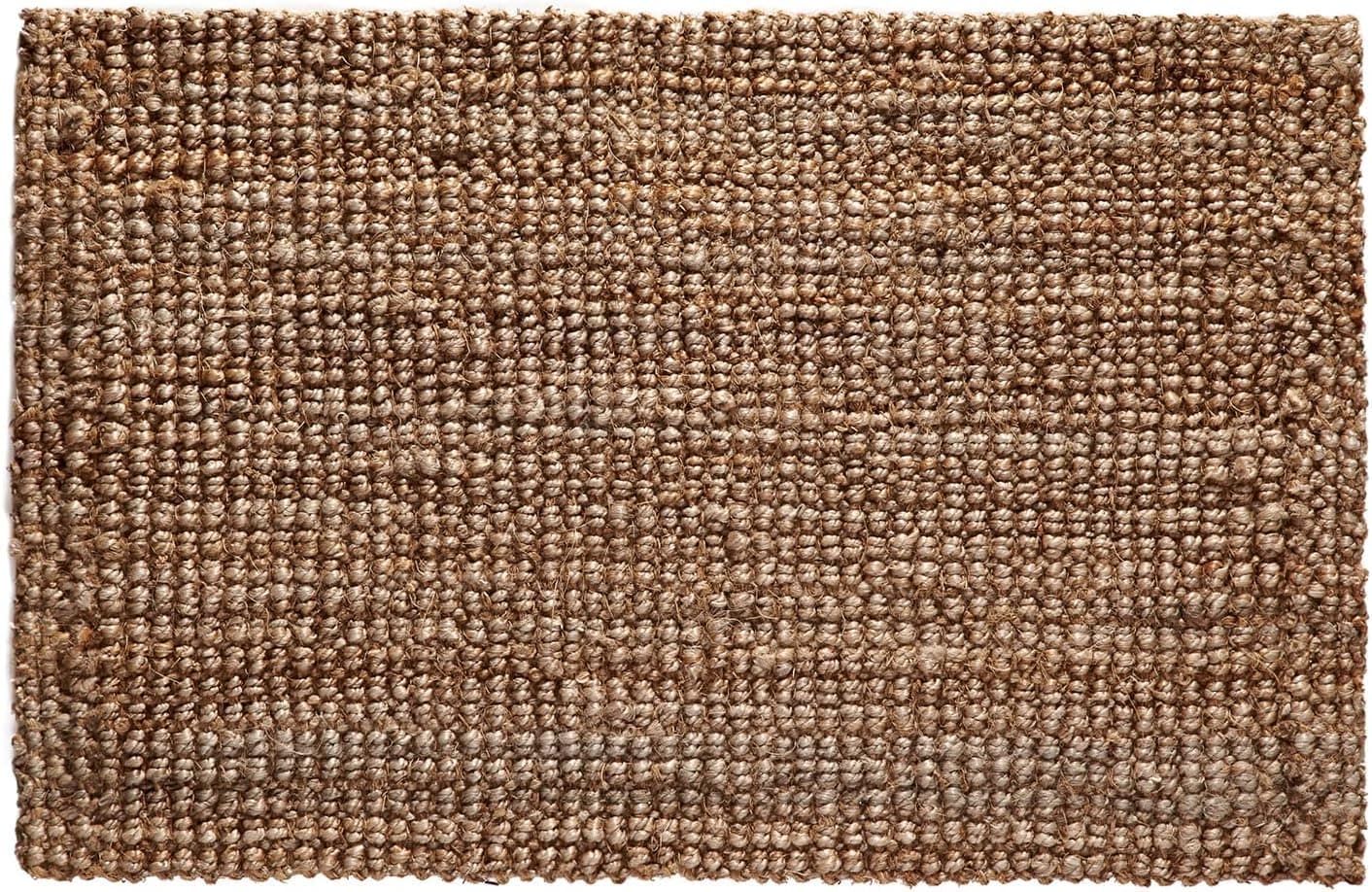IRONGATE Jute Handspun Area Rug - Premium Jute Handwoven Reversible Chunky Textured Tan Beige Neutral Throw Accent Rug Carpet - Rustic Farmhouse Living Room Bedroom Den Study Décor - 5' x 8' Natural
