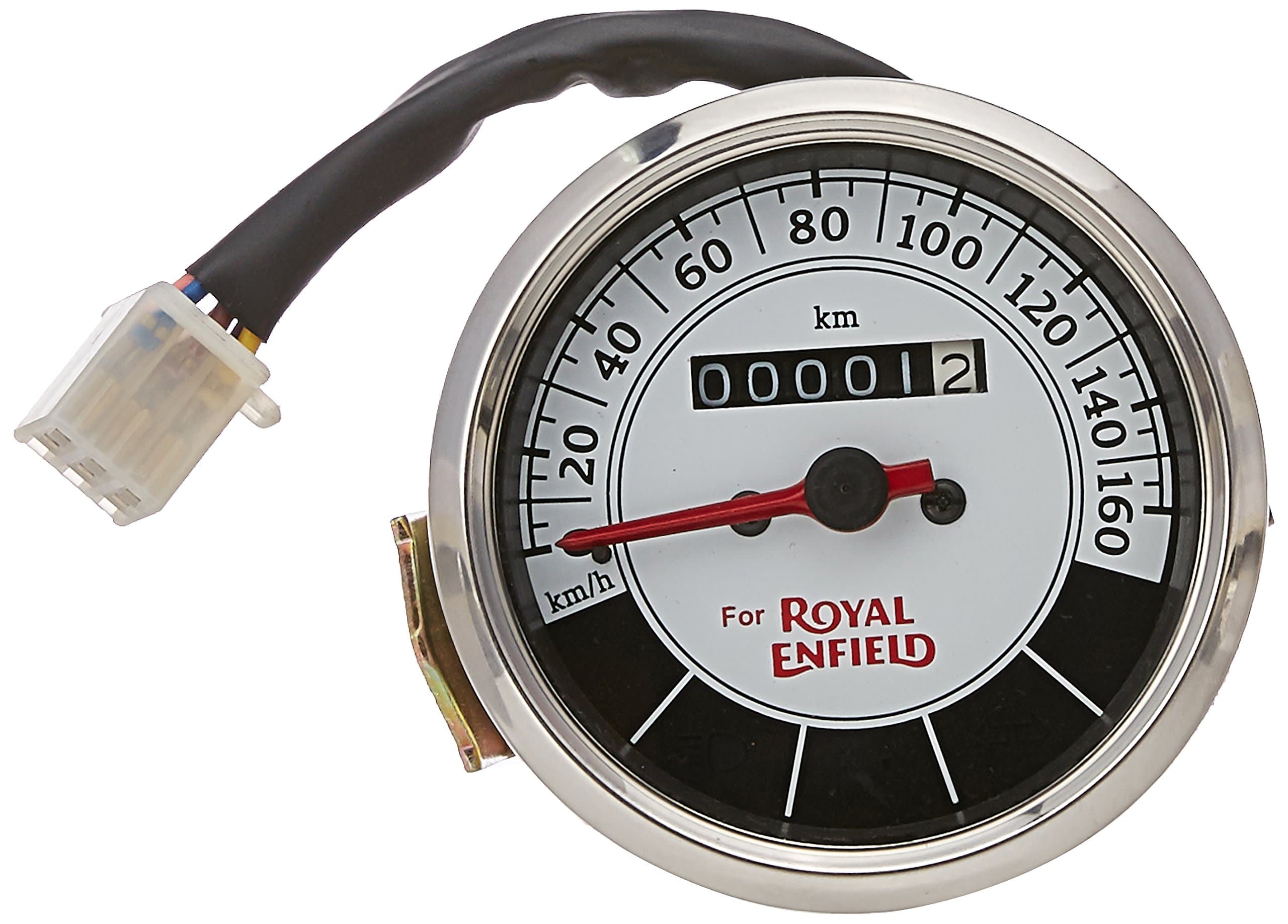 Almos A-632-WHE-BLK Customized Speedometer for Royal Enfield Classic