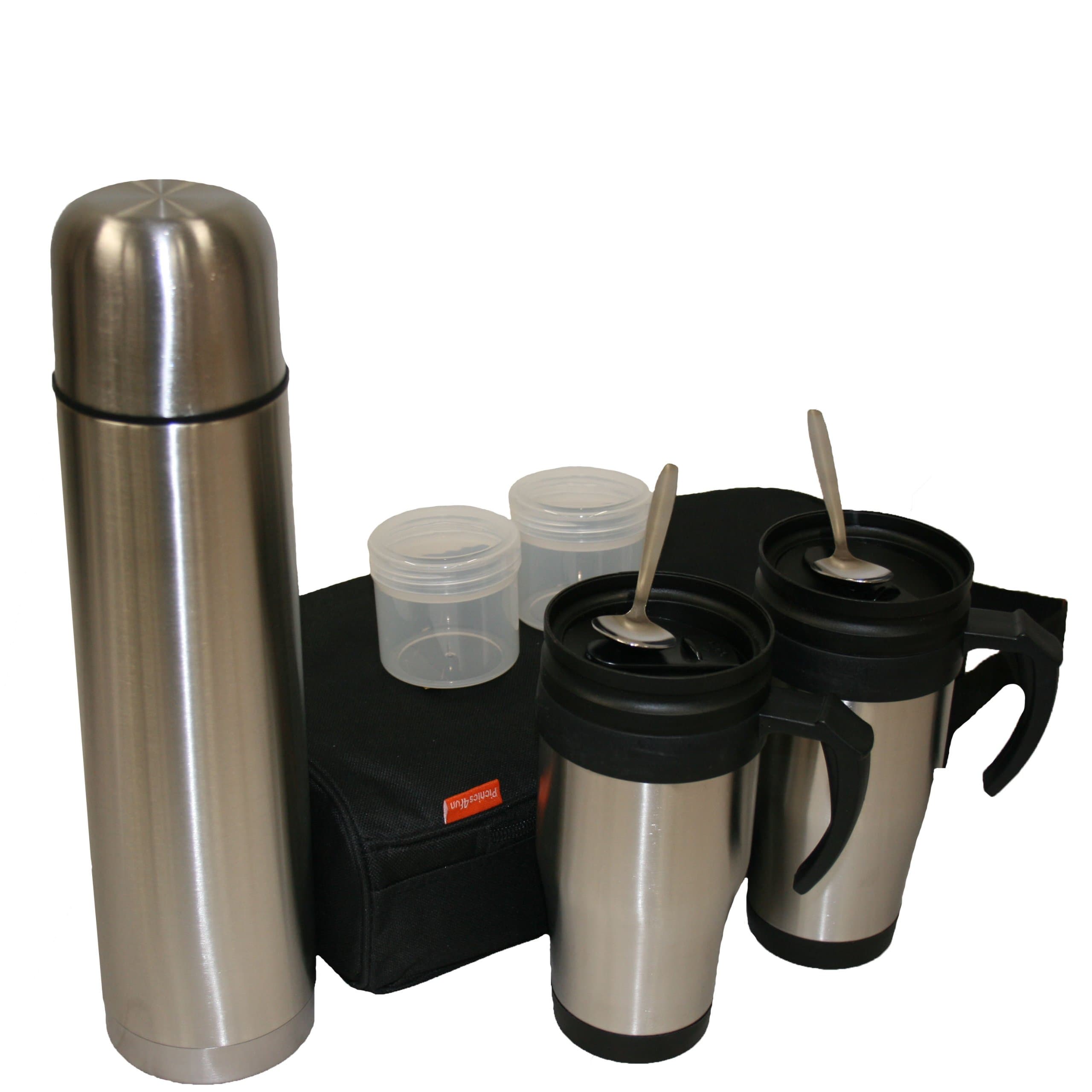 Picnics4fun Flask and Mugs set 1 litre