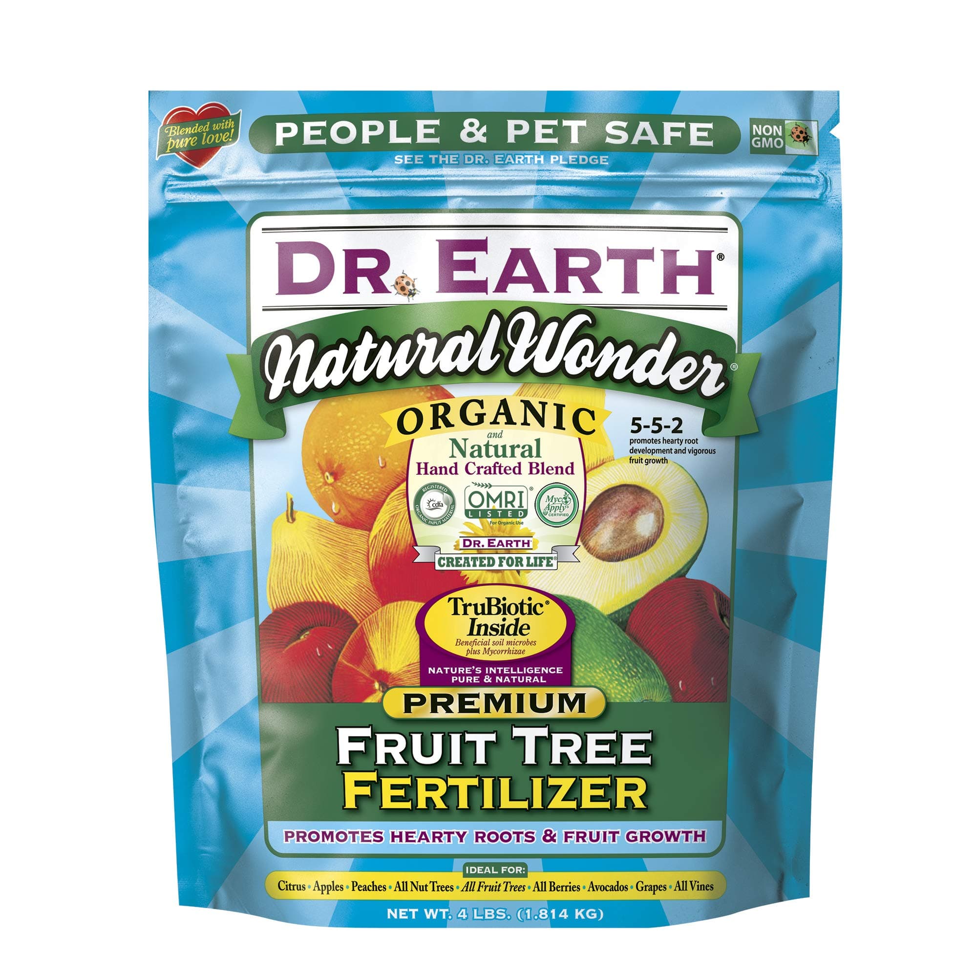 Dr. Earth Natural Wonder Fruit Tree Fertilizer, 4-Pound