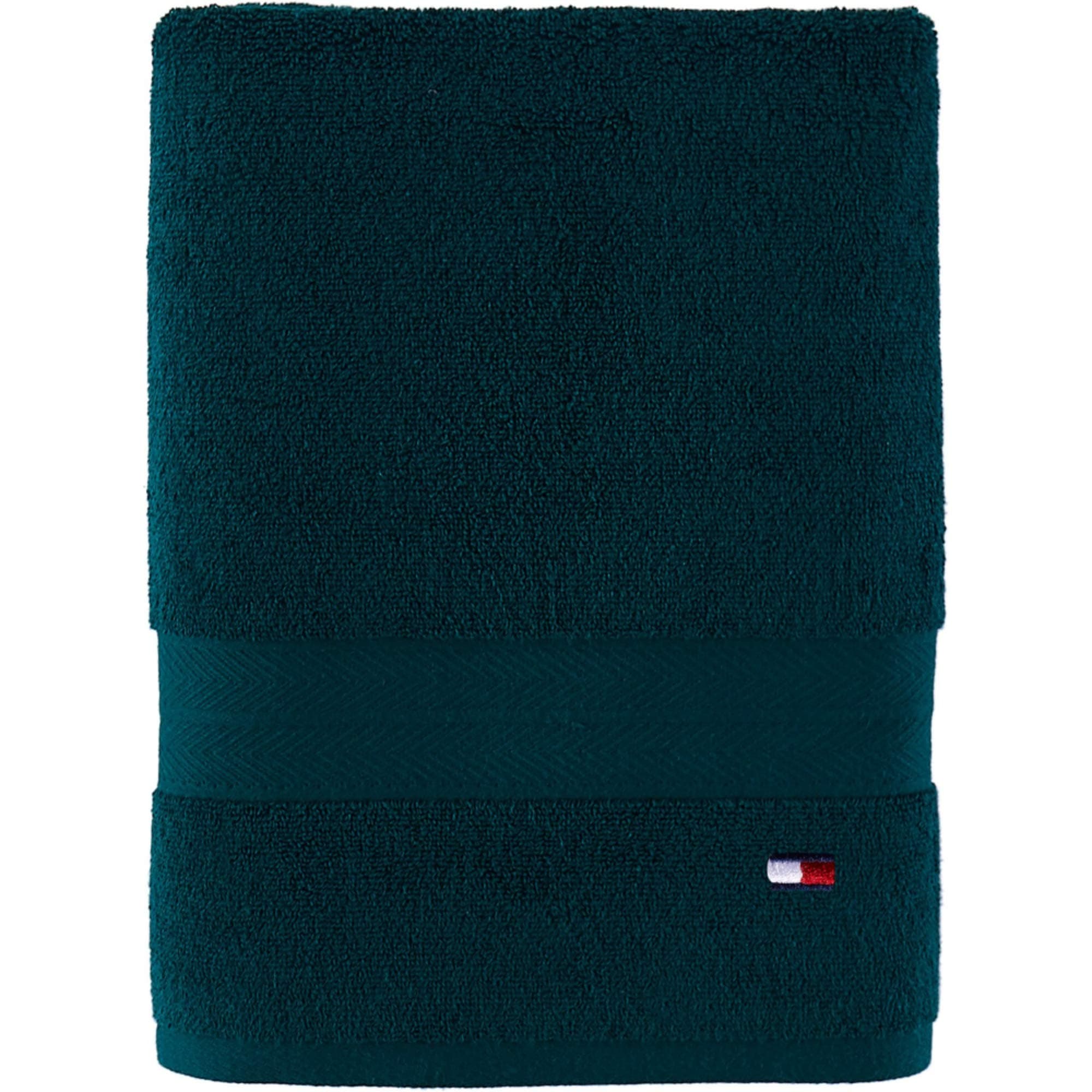 Tommy Hilfiger Modern American Solid Bath Towel, 30 X 54 Inches, 100% Cotton 574 GSM (Botanical Garde)