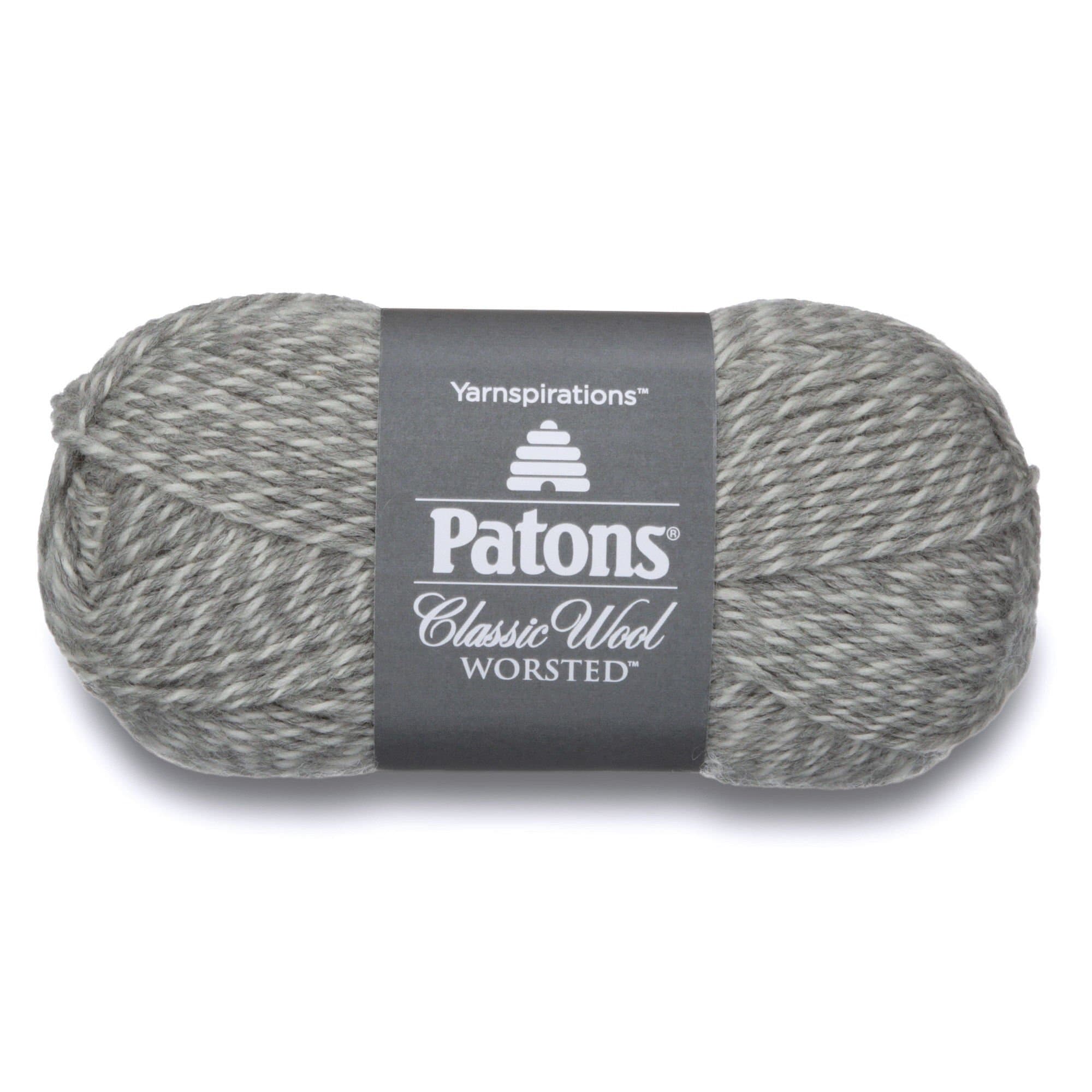 Classic Wool Yarn, 3.5oz, Gauge 4 Medium, 100% Wool Light Grey Marl - For Crochet, Knitting & Crafting