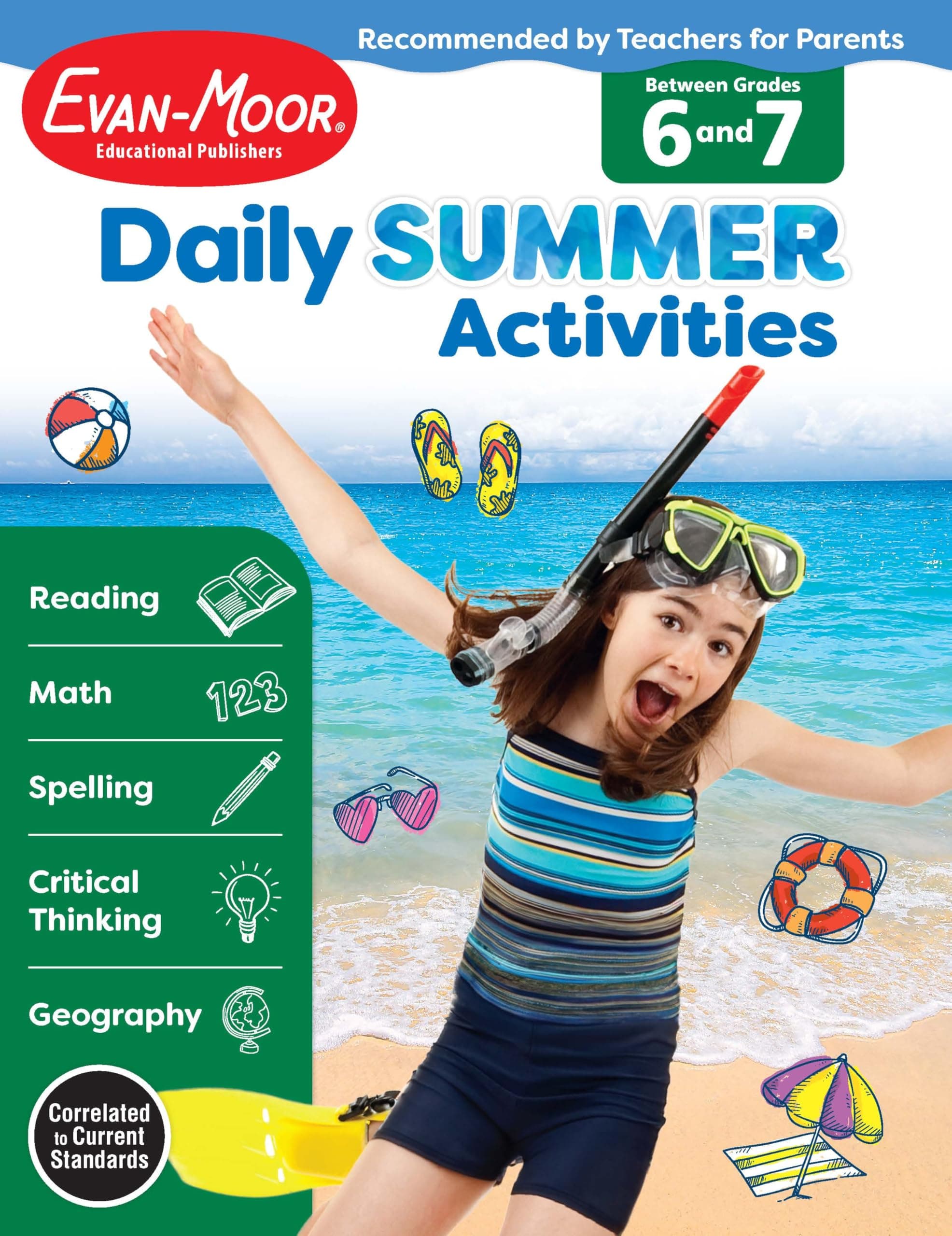 Daily Summer Activities: Between 6th Grade and 7th Grade, Grade 6 - 7 Workbook