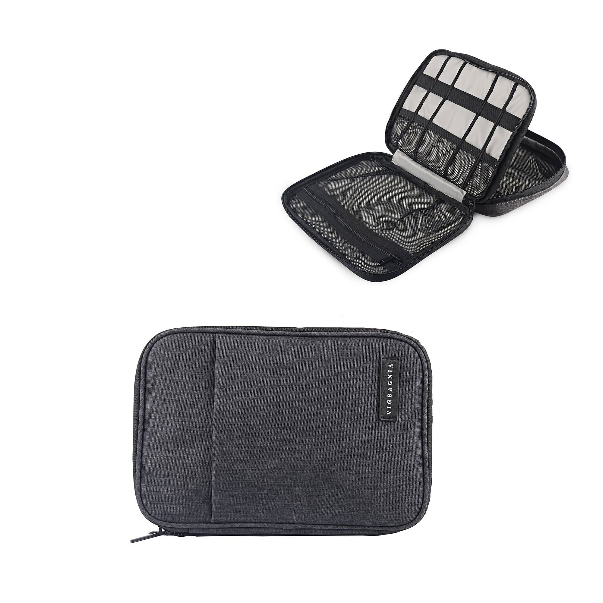 VIGBAGNIA Electronic Organizer Double Layer Cord Organizer Bag Electronics Accessories Case Business Leisure Travel Gear Carry Bag for Phone Charger and Cable
