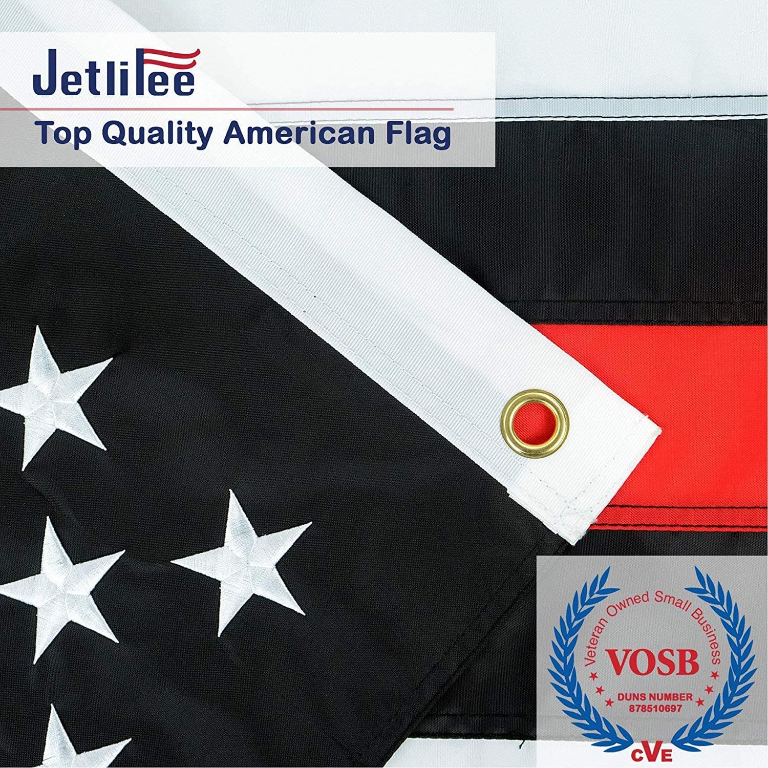 Black White Thin Red Line American Flag 3x5 Ft Heavy Use Nylon Embroidered Stars Sewn Stripes Fast Dry, All Weather USA Flag-Honoring Firefighter Flags with Brass Grommets