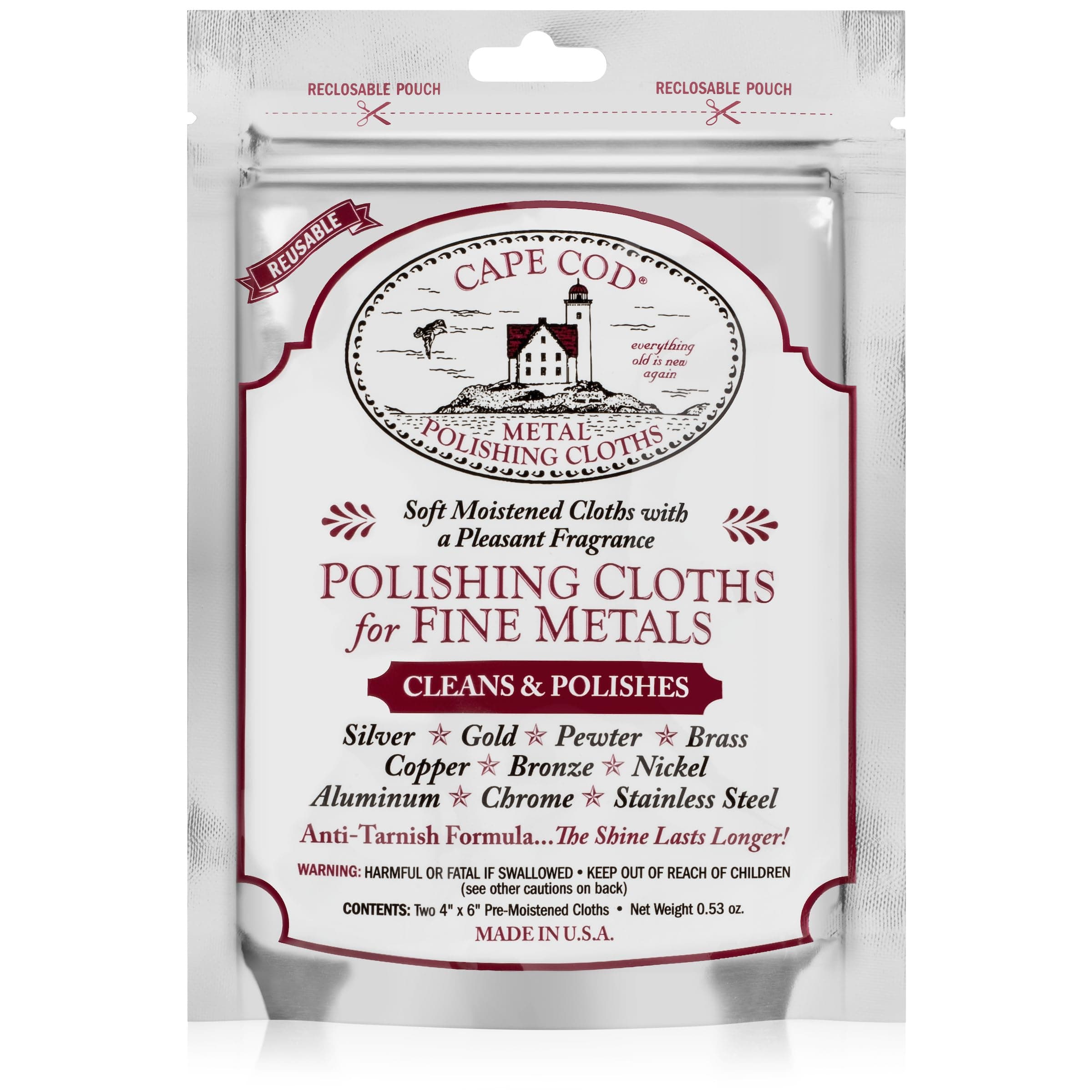 Polish Co 8821 4 X 6 In. Metal Polishing Cloths - 2 Pack& Pack Of 36