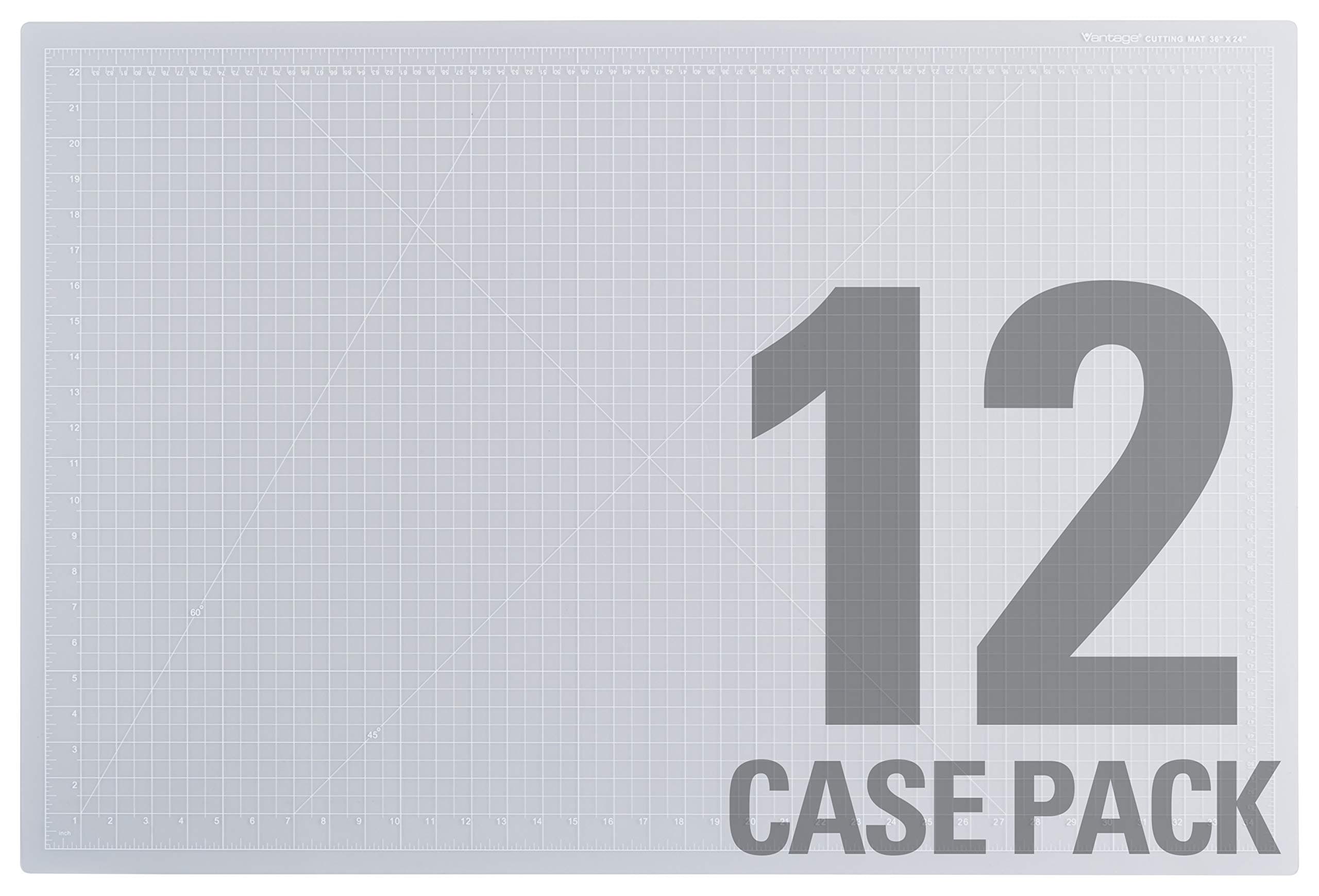 Dahle Vantage Self-Healing 5-Layer Cutting Mat Perfect for Crafts and Sewing, 24" x 36", Clear 12 Count