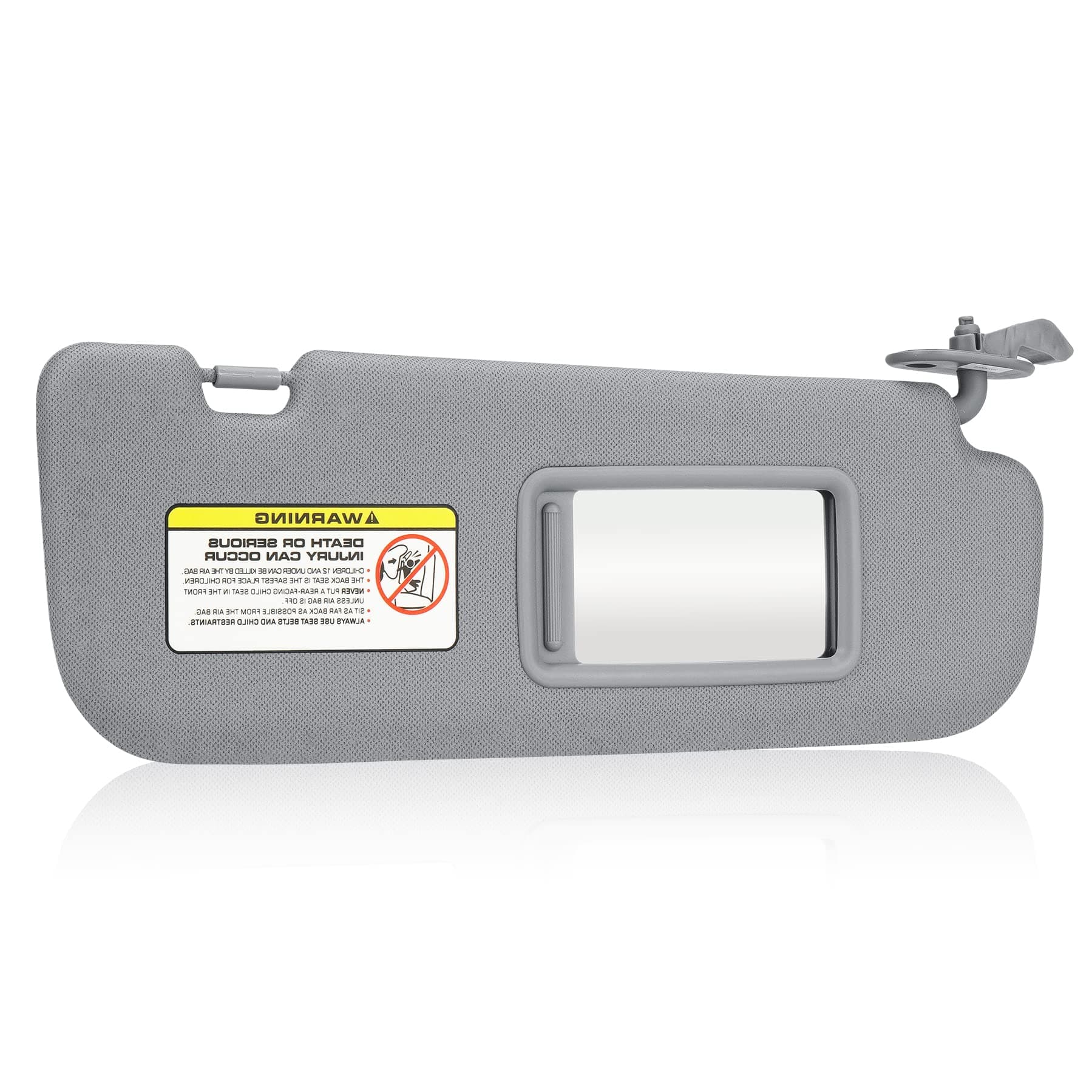 Gray Passenger Right Side Sun Visor Replacement Compatible with 2011 2012 2013 2014 2015 Hyundai Elantra Replace 852103X000TX