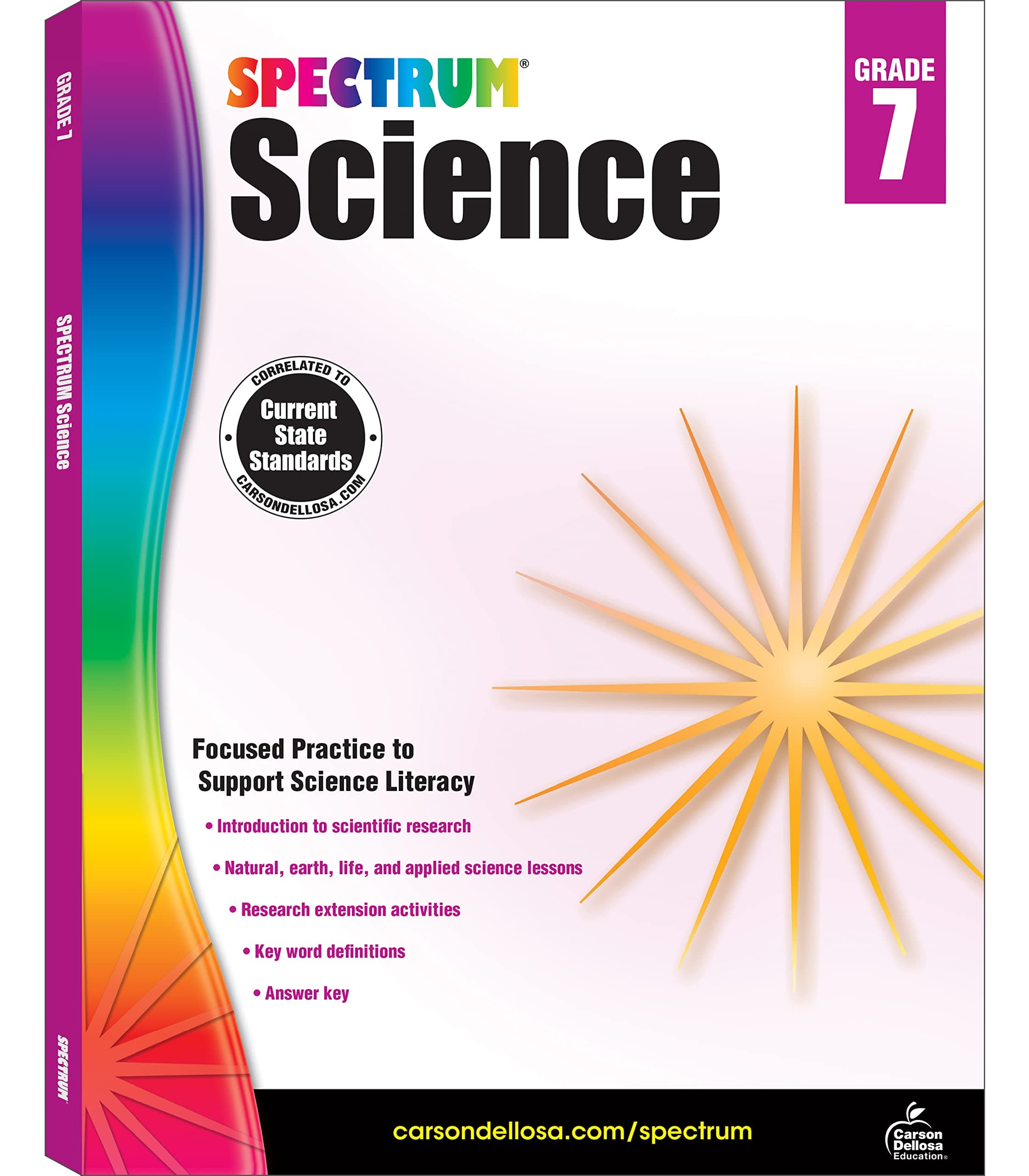 Spectrum Grade 7 Science Workbook, Middle School Books Covering Natural, Earth, Life Sciences, and More With Scientific Research Activities, Classroom or Homeschool Curriculum (Volume 59)