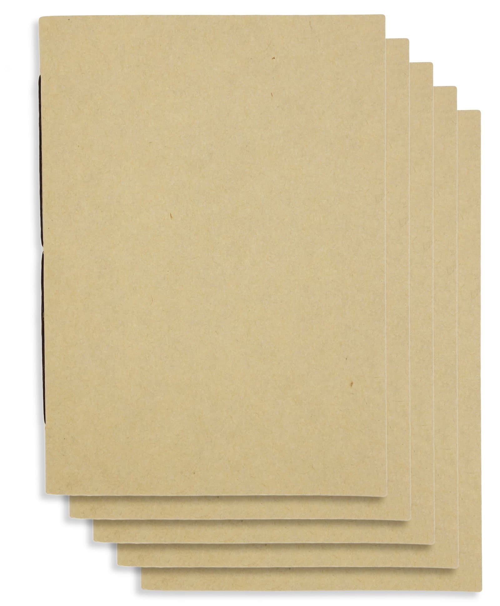 (Set of 5) A6 Lined Handmade 4 x 5.75 inches Notebook/Plain Blank Cover / 60 Lined Page | Lay Flat Binding | Cream Paper