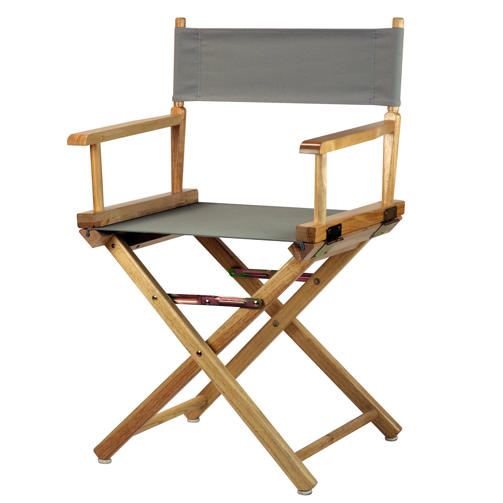 Director Chair, Natural Frame-Solid Wood, 18 Inch