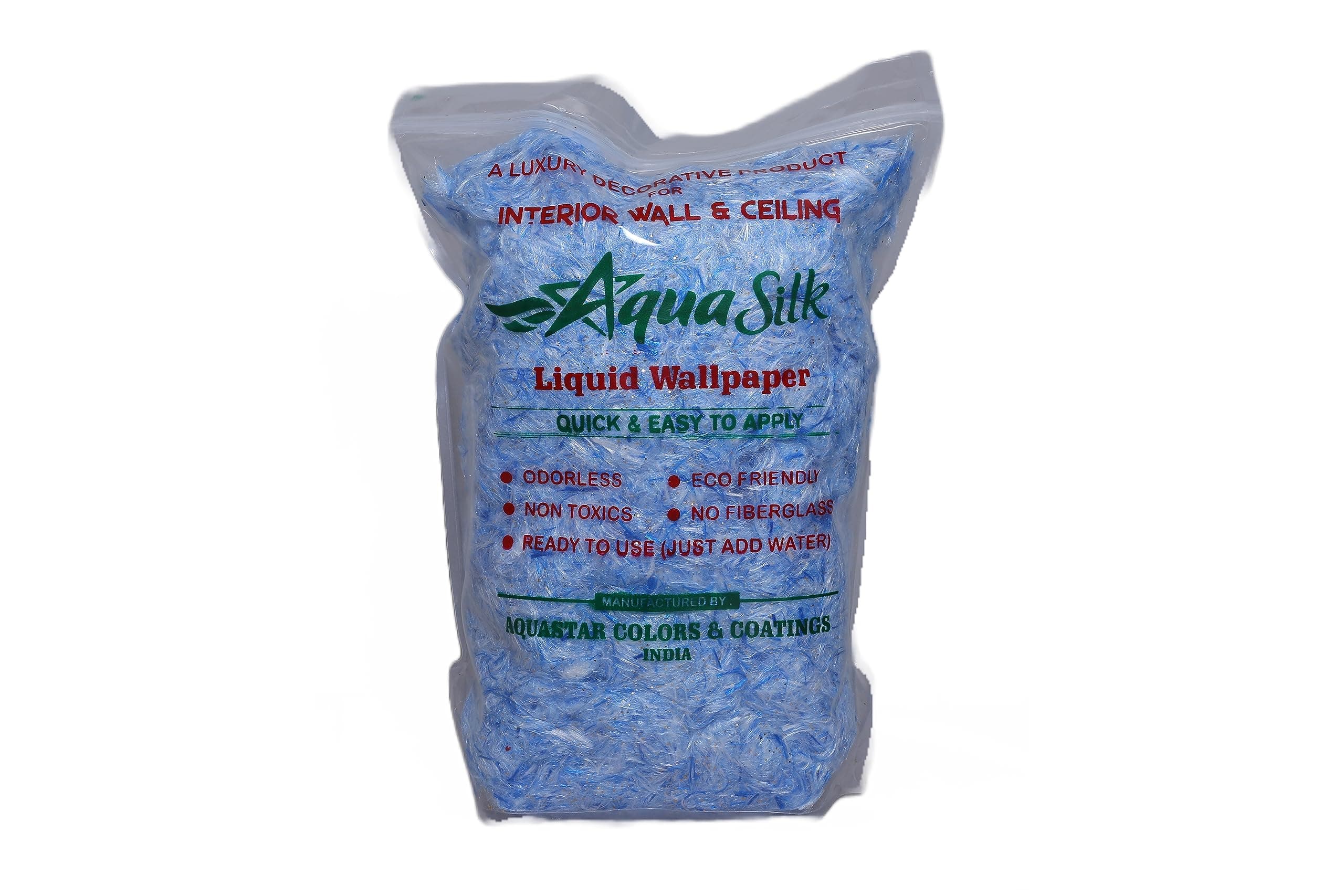 Aqua Silk Long Lasting Decortive Interior Liquid Wallpaper 101_Blue