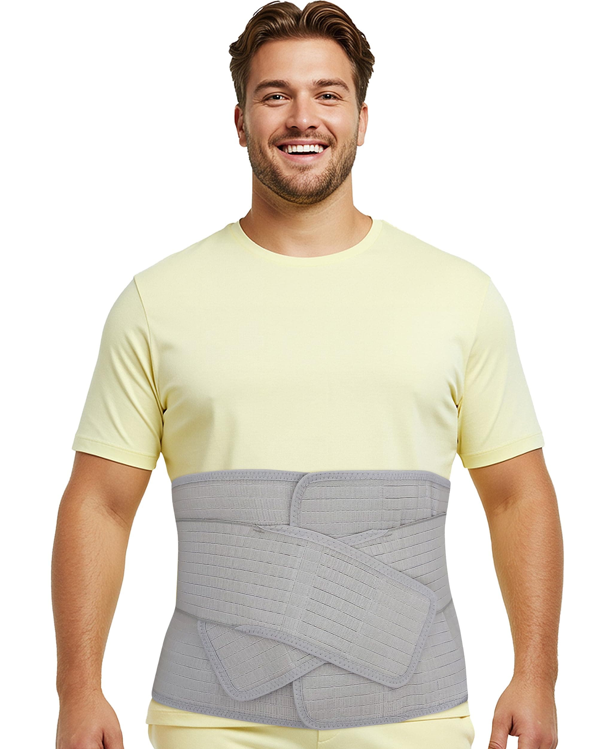Abdominal Binder Post Surgery Tummy Tuck - Plus Size Postpartum Belly Band Wrap | Post C Section Belly Binder Recovery | Stomach Hernia Belt For Men or Women After Pregnancy, Hysterectomy XXL