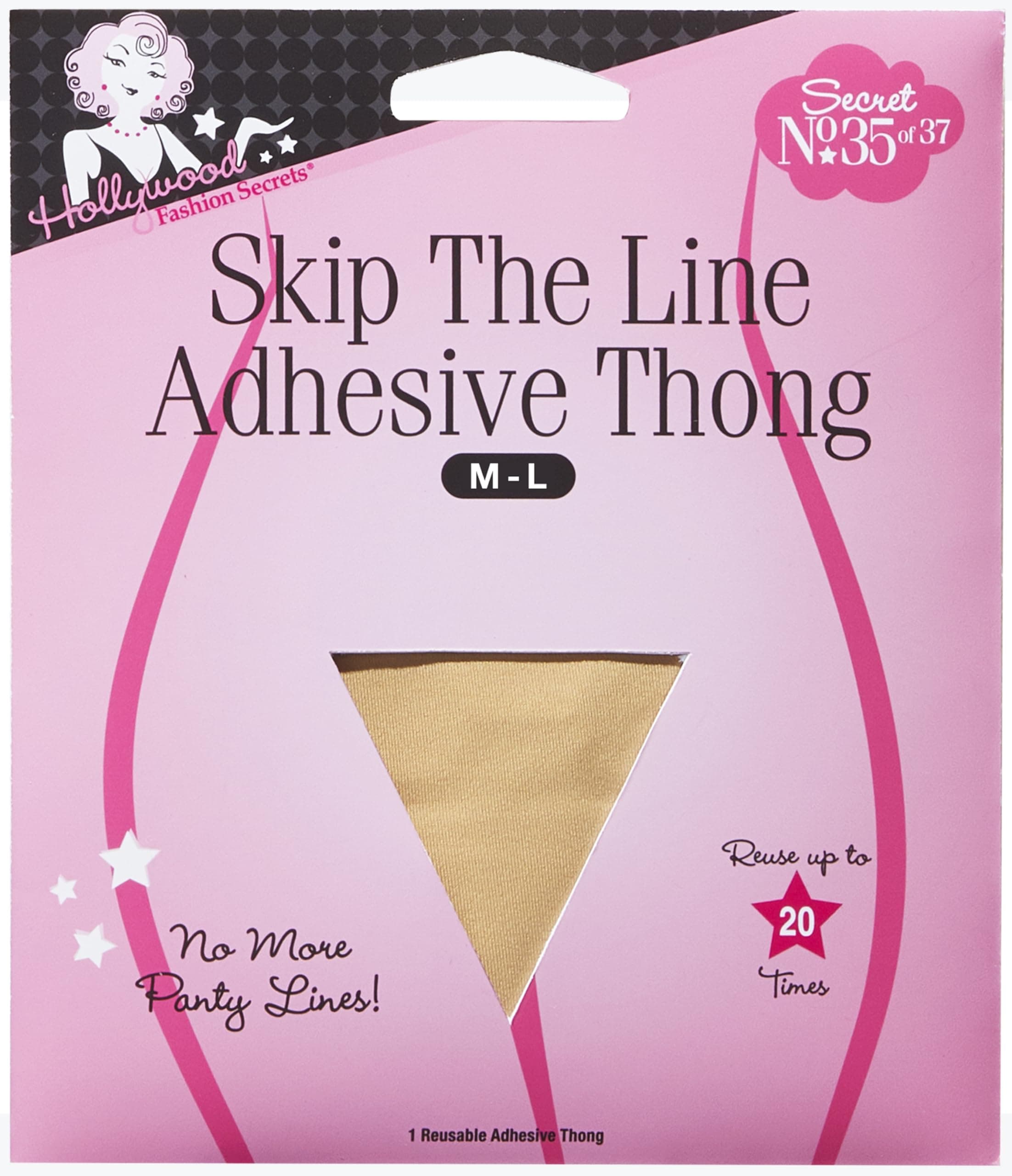 Reusable, Skip the Line Adhesive Thong