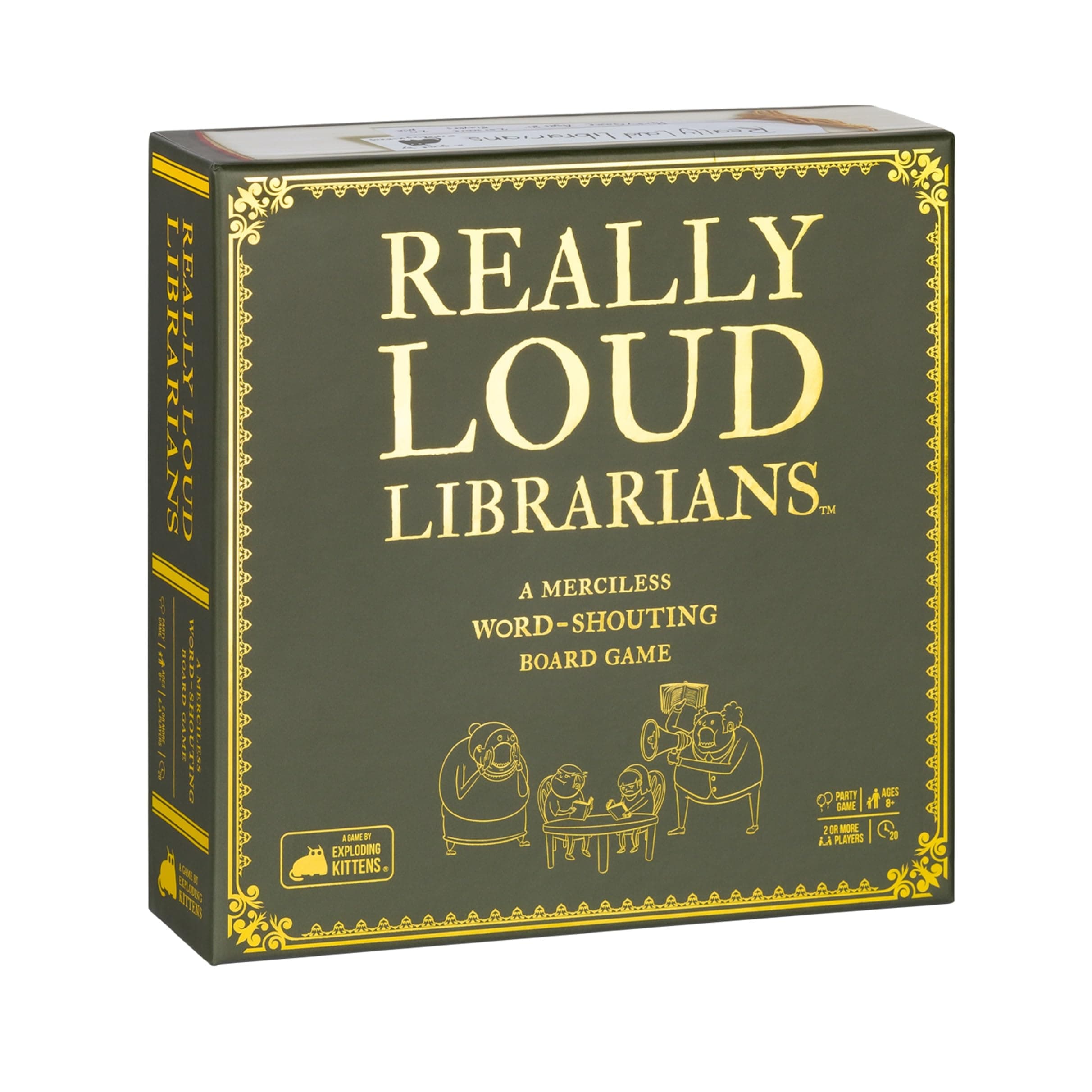 Exploding Kittens - Presents Really Loud Librarians - Fast-Paced Board Games for Adults and Kids Age 8 and Up, Perfect Family Night Fun & Parties, Word-Shouting Family Games, Easy to Learn