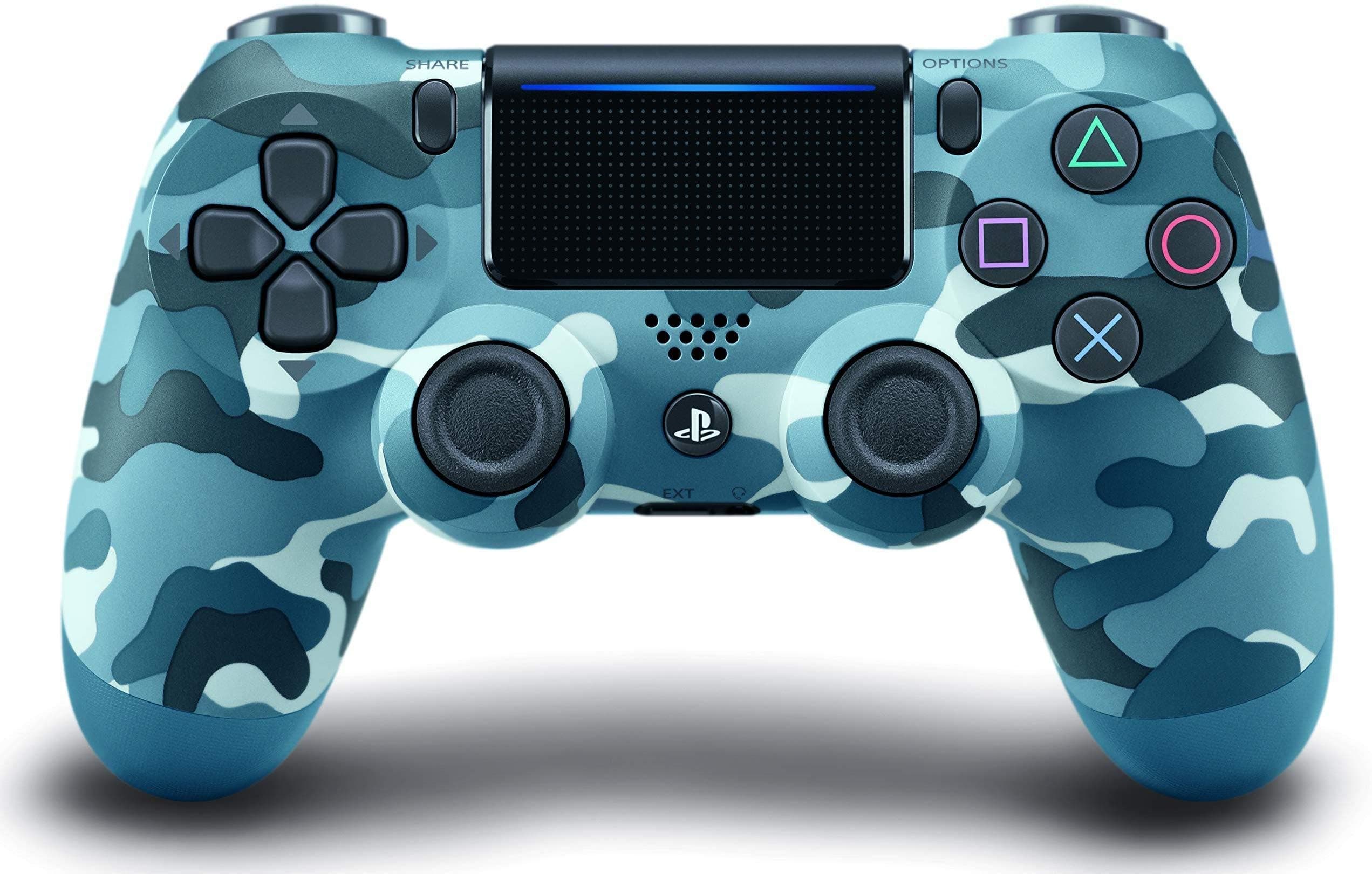 DualShock 4 Wireless Controller for PlayStation 4 - Blue Camouflage (Renewed)
