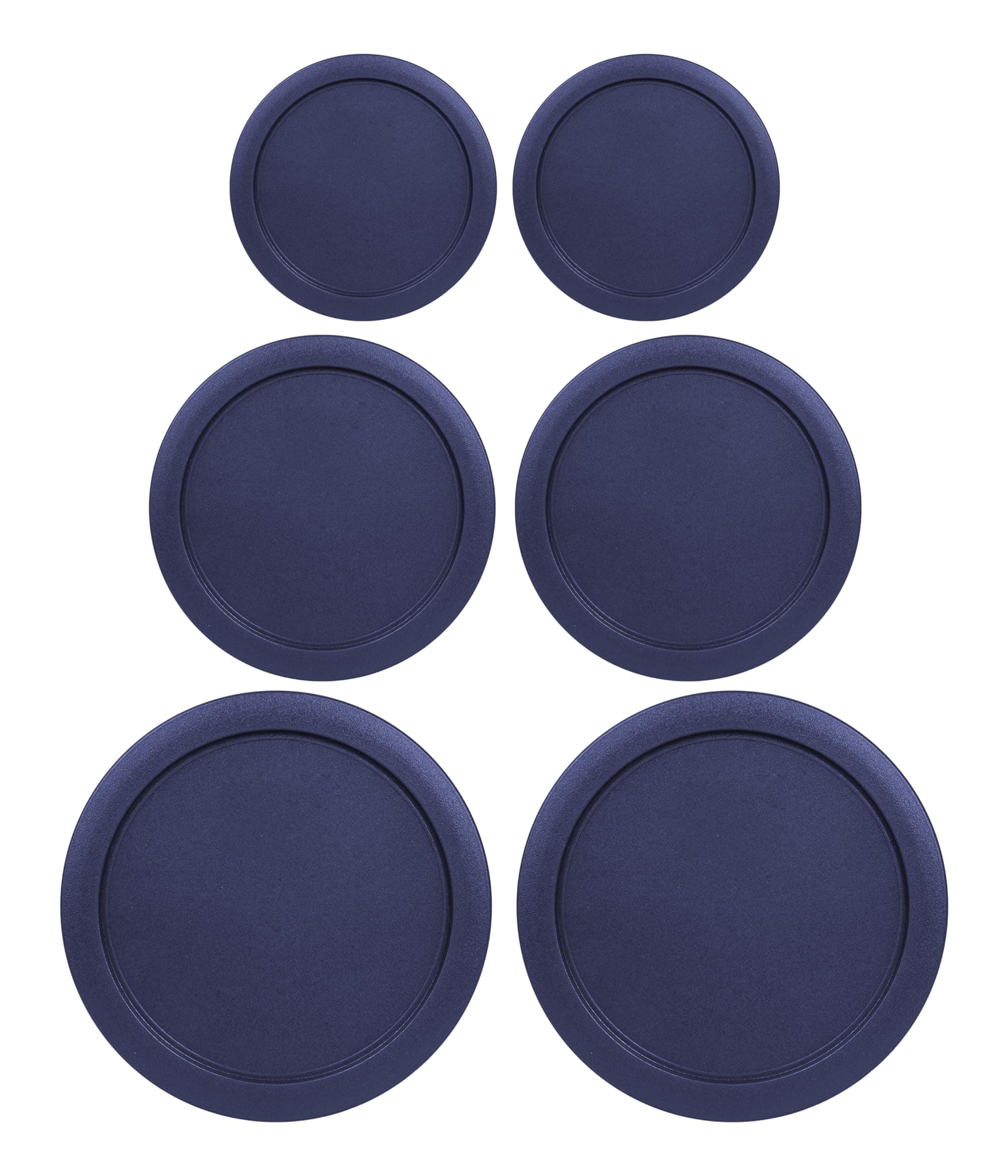 MRX Solutions Replacement Lids for Pyrex Containers (2) 2-Cup (2) 4-Cup (2) 7-Cup (Navy)